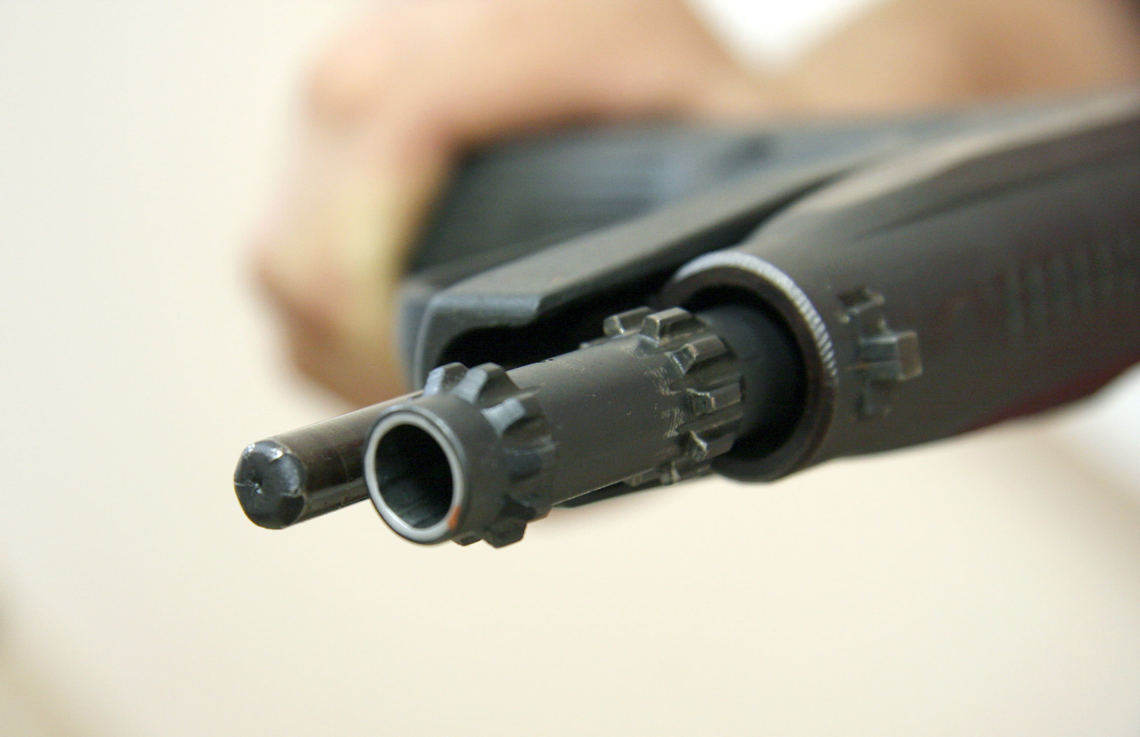 GH-18, close-up, human hand, focus on foreground, dangerous, front sight, fly, hand, car, close, GSH-18, transportation, internet, cable, holding, barrel, HD Wallpaper