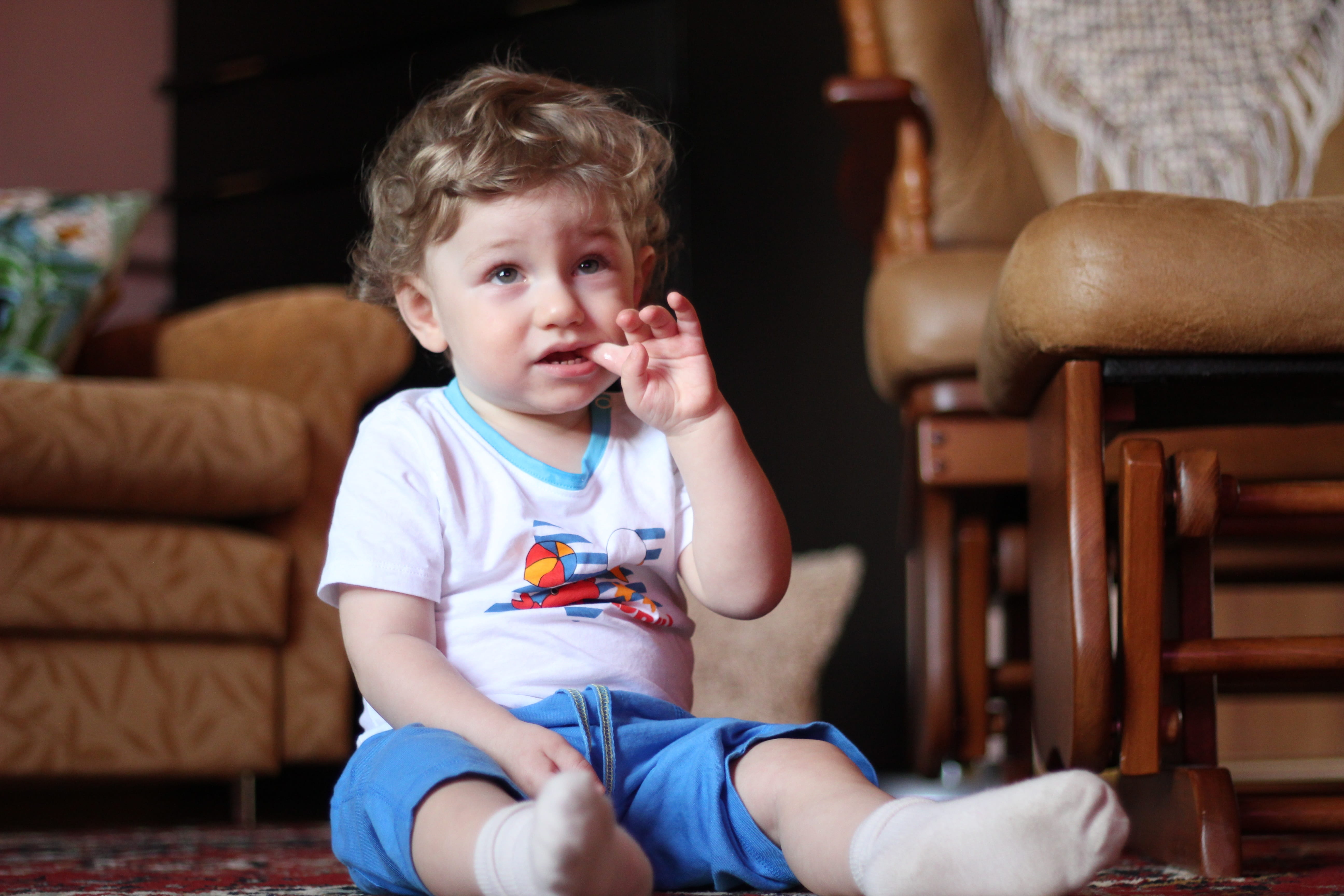 males, child, hairstyle, front view, 5K, contemplation, furniture, living room, baby, bobblehead, portrait, childhood, innocence, one person, hair, sofa, HD Wallpaper