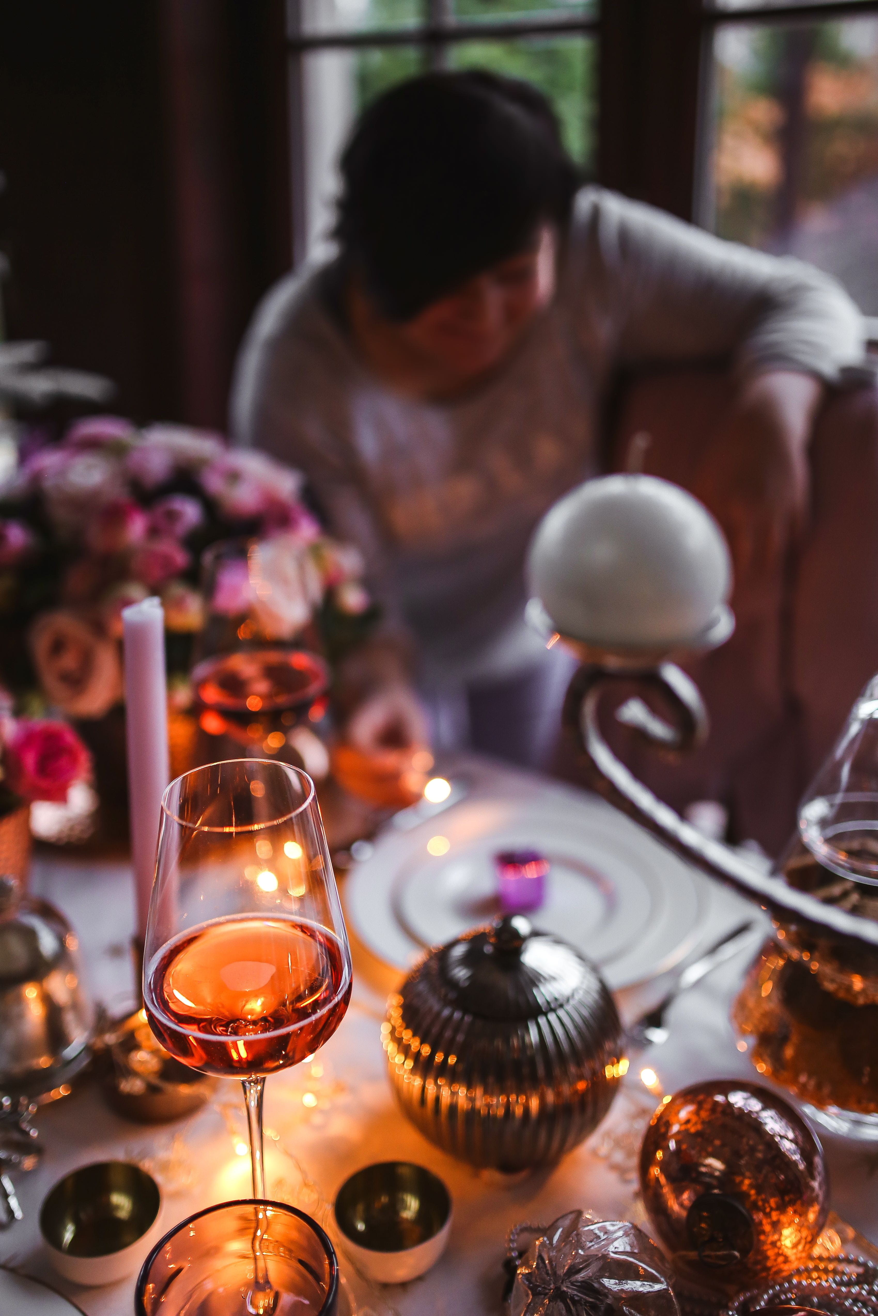 holiday, decoration, adult, freshness, decorations, incidental people, one man only, lifestyles, candle, table, glass, one person, sitting, food, men, celebration, Phone HD Wallpaper