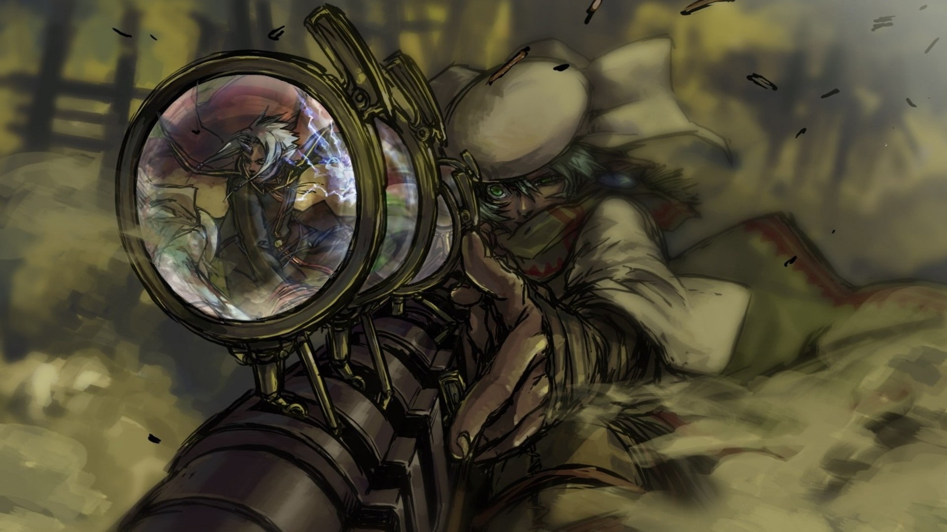 1080P, sight, reflexion, weapon, HD Wallpaper