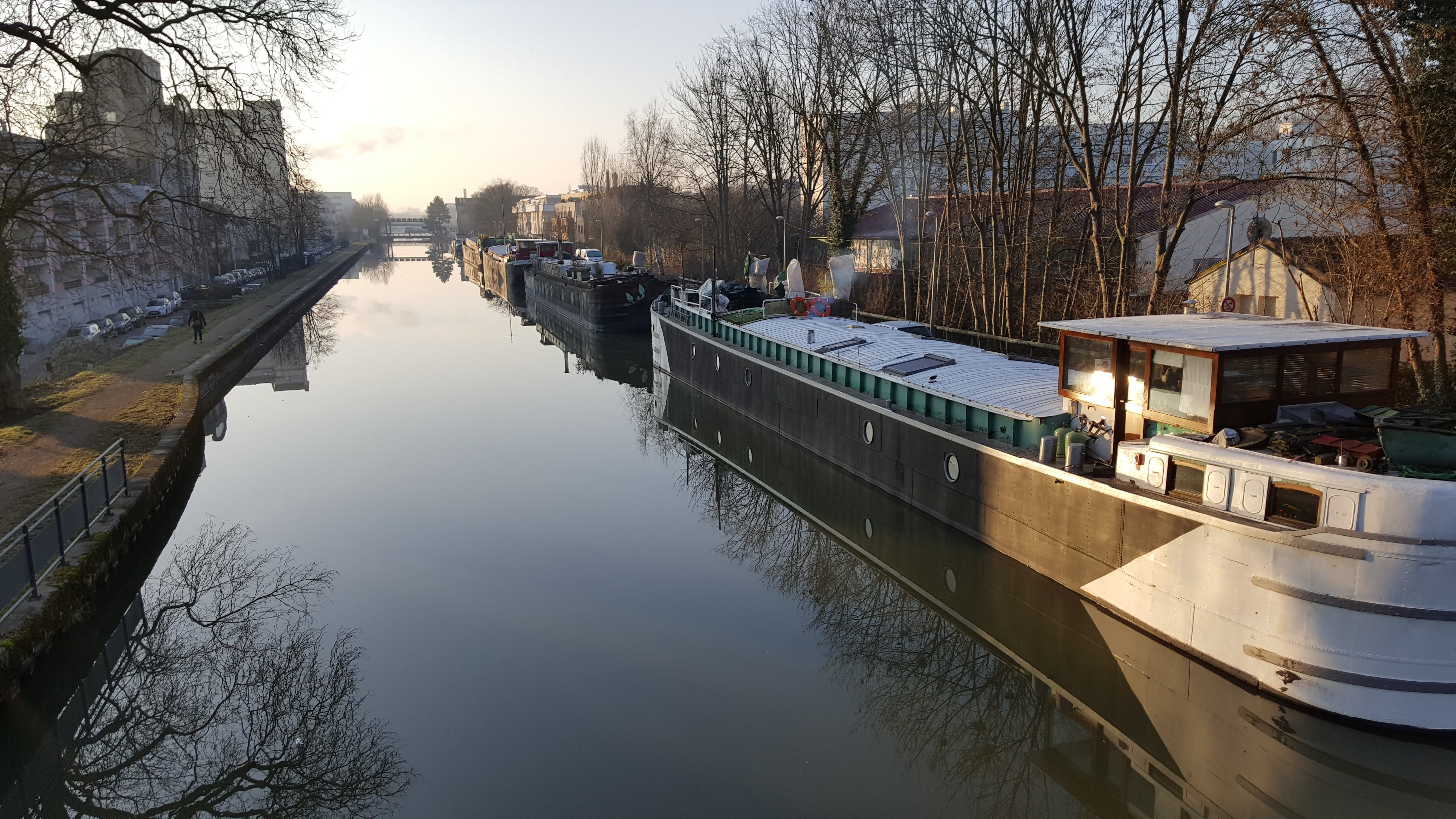 nautical vessel, passenger craft, nancy, plant, france, mode of transportation, nature, sunset, outdoors, tree, reflexion, reflection, sky, city, built structure, HD Wallpaper