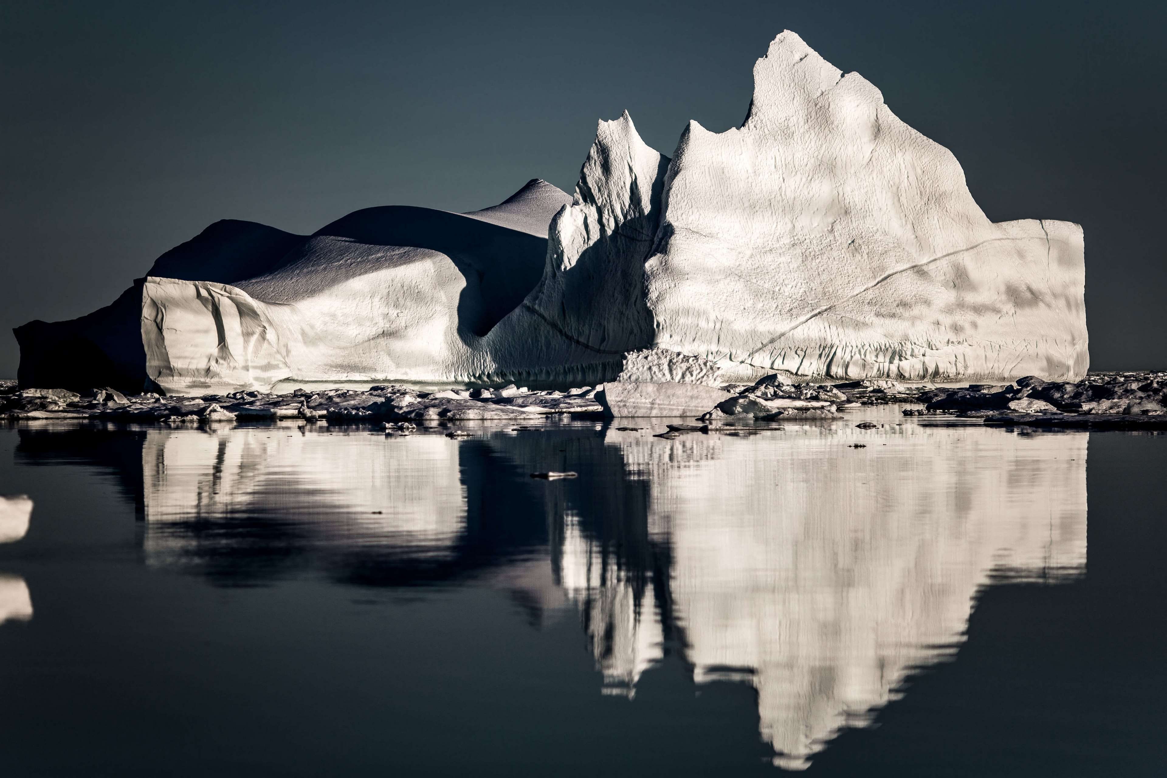 sky, reflection, building, water, travel destinations, architecture, waterfront, tasiilaq, mountain, day, iceberg, ice, greenland, nature, built structure, HD Wallpaper