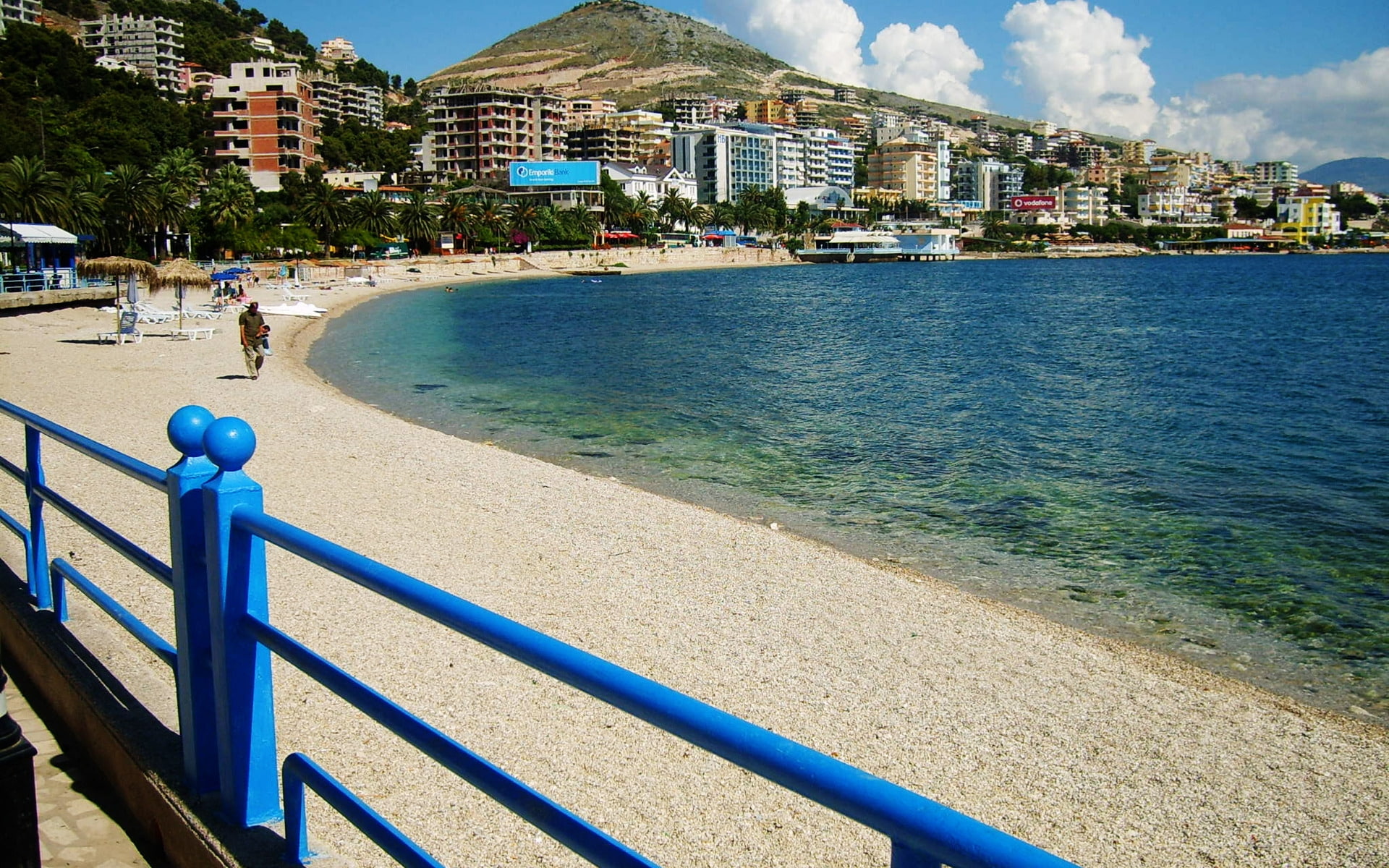 landscape, albania, sea, beach, saranda, 1080P, HD Wallpaper