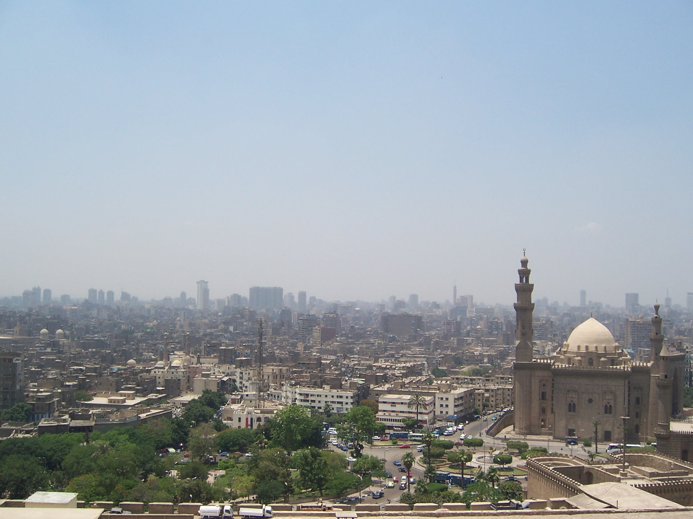 cityscape, travel, belief, nature, City View, 1080P, view, travel destinations, smog, city, architecture, Egypt, building exterior, skyscraper, outdoors, HD Wallpaper