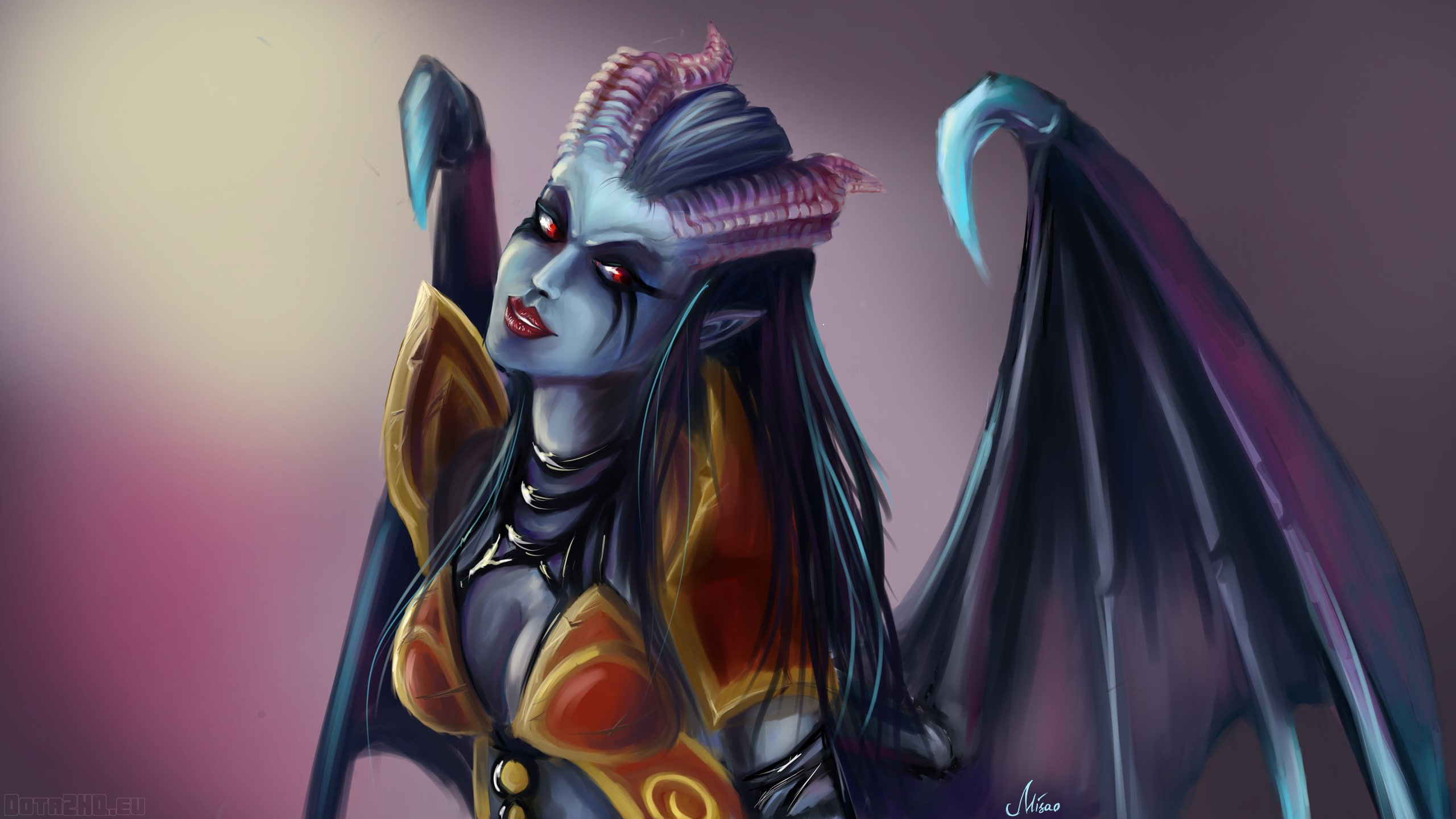 pain, 2K, dota, art, queen, HD Wallpaper