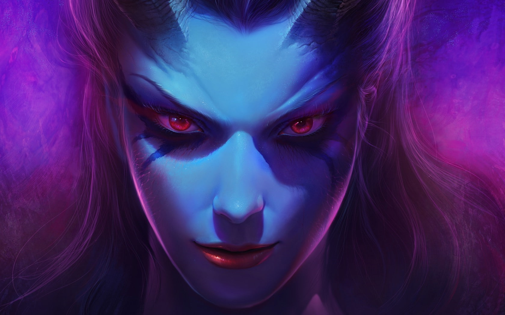beautiful people, one person, gothic style, young women, dota 2 queen of pain digital art, women, make-up, 720P, hairstyle, beauty, fashion, human hair, HD Wallpaper