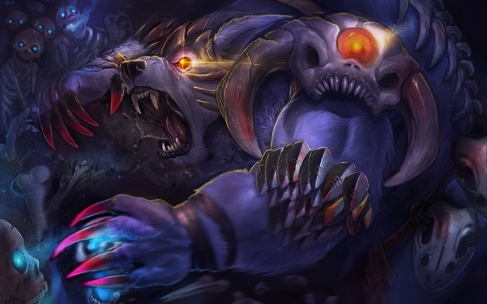 720P, dota, screen, hd, claws, loading, warrior, ursa, skeletons, art, HD Wallpaper