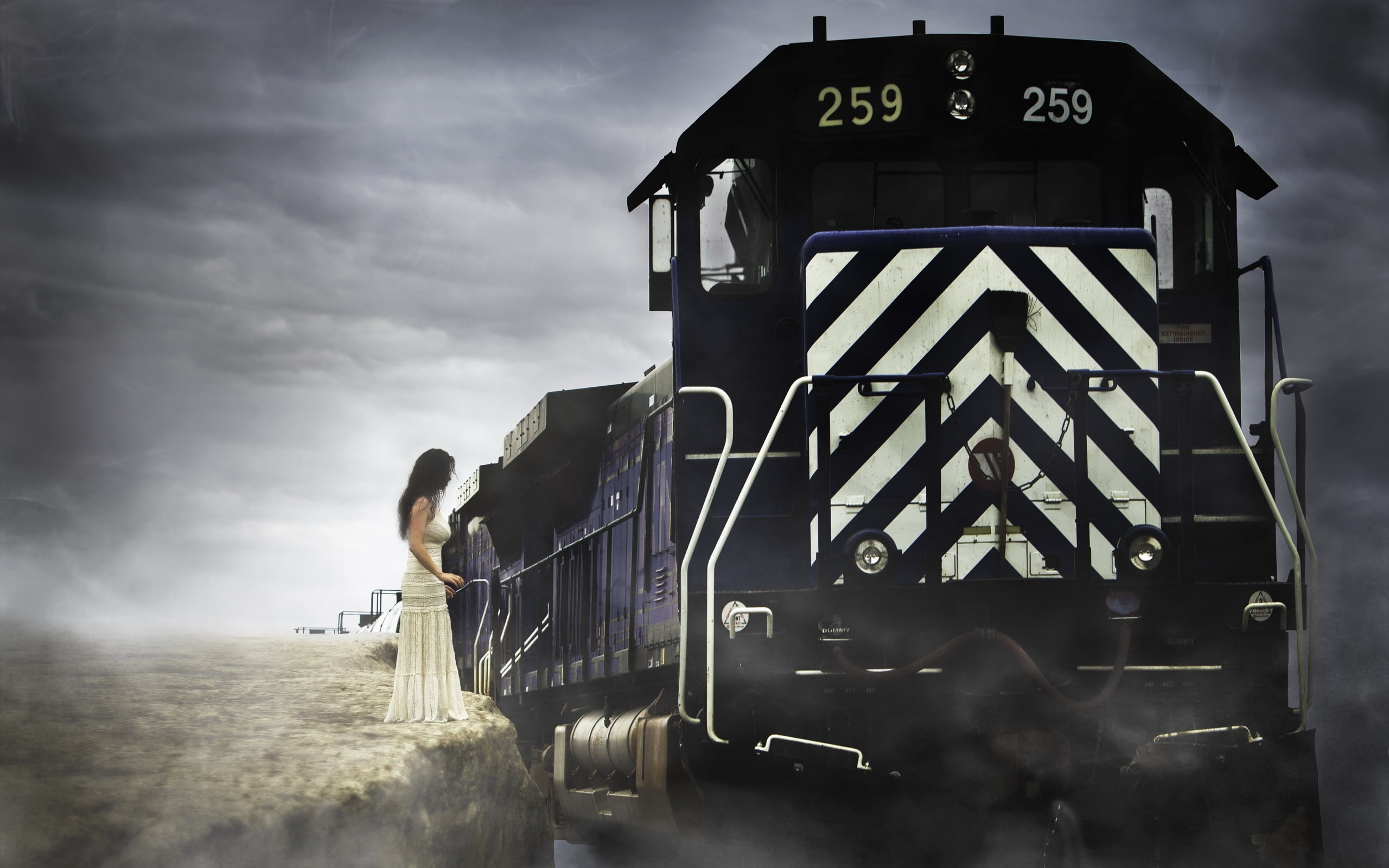 Fine, Train, Art, 2K, Girl, HD Wallpaper