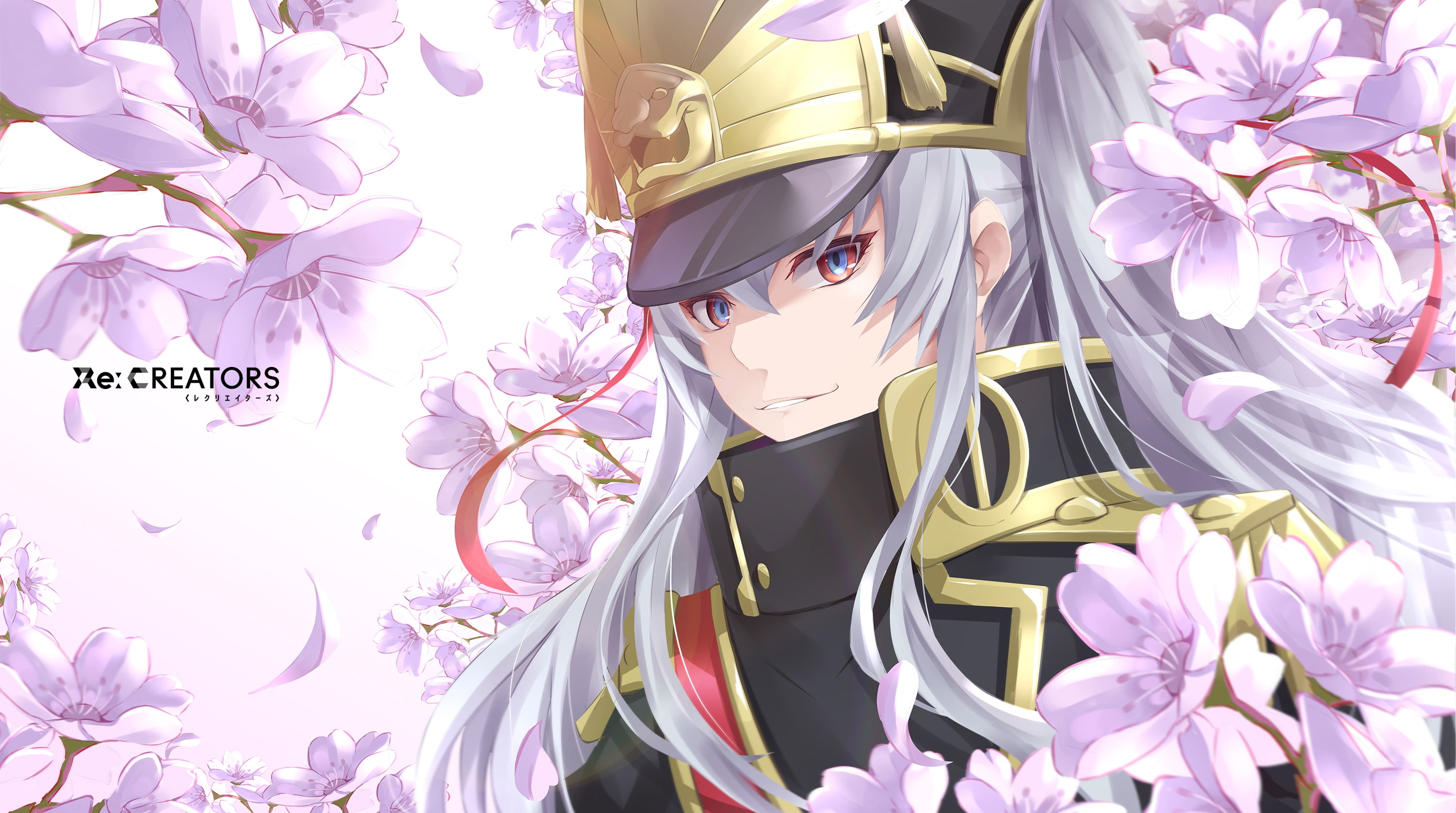 beauty in nature, Anime, people, pink color, freshness, gunpuku no himegimi, glasses, fragility, portrait, headshot, fashion, flowers, real people, re: creators, HD Wallpaper