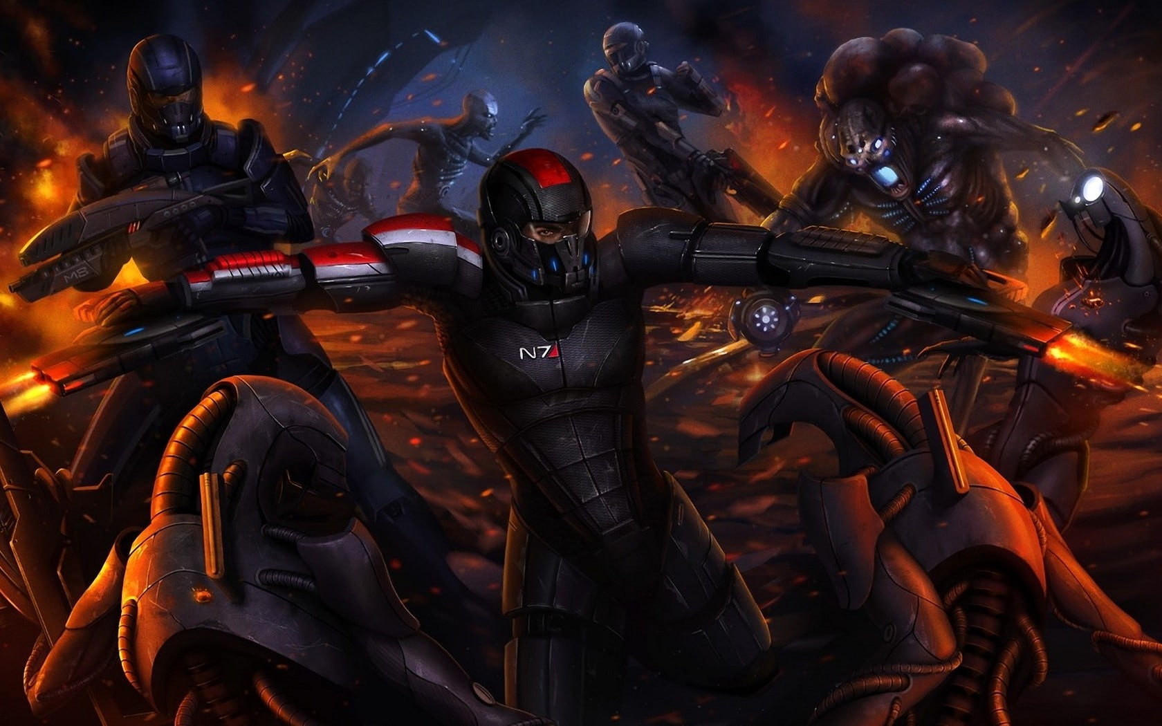 artwork, mass, alenko, commander, battles, kaidan, games, futuristic, effect, 720P, shepard, video, HD Wallpaper