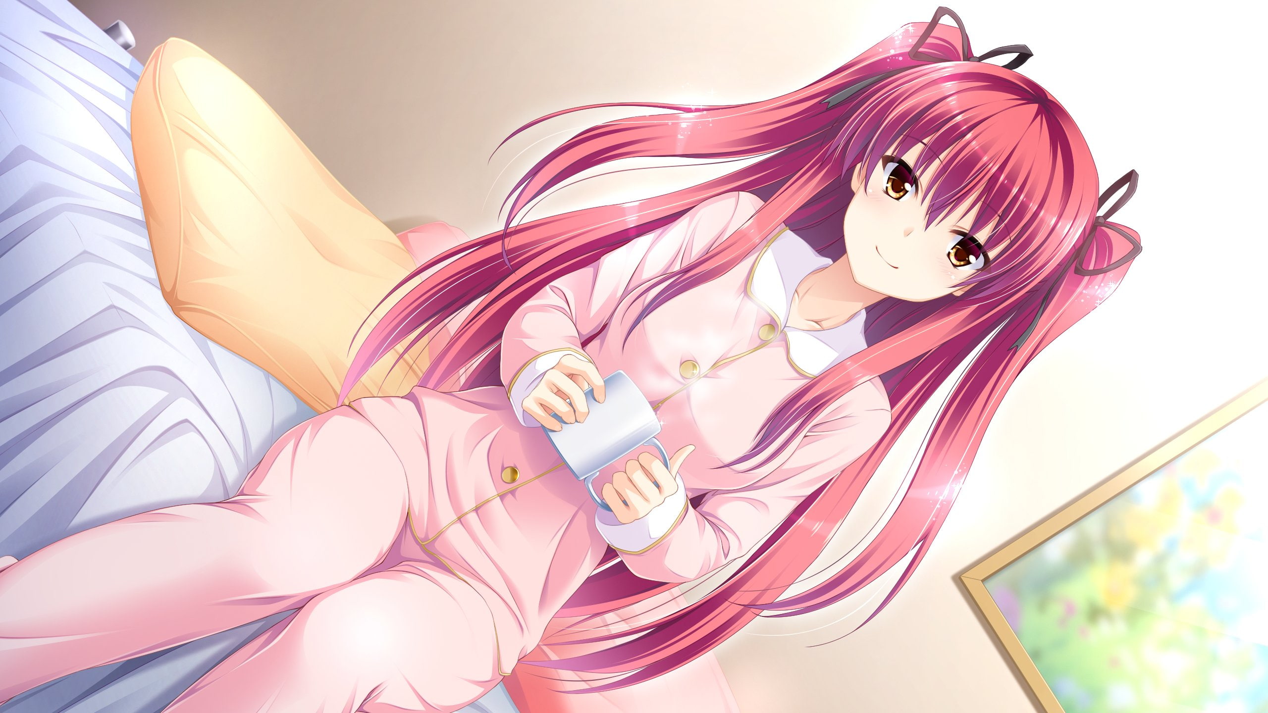 aria, otome, kanaderu, sleepwear, 2K, ayaka, saijou, koi, HD Wallpaper