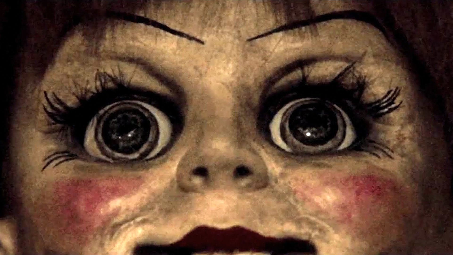 eyebrow, adult, horror, front view, surprise, looking at camera, 1080P, human face, Anabelle, iris - eye, Abstract, Dark, fear, Annabelle, body part, one person, HD Wallpaper