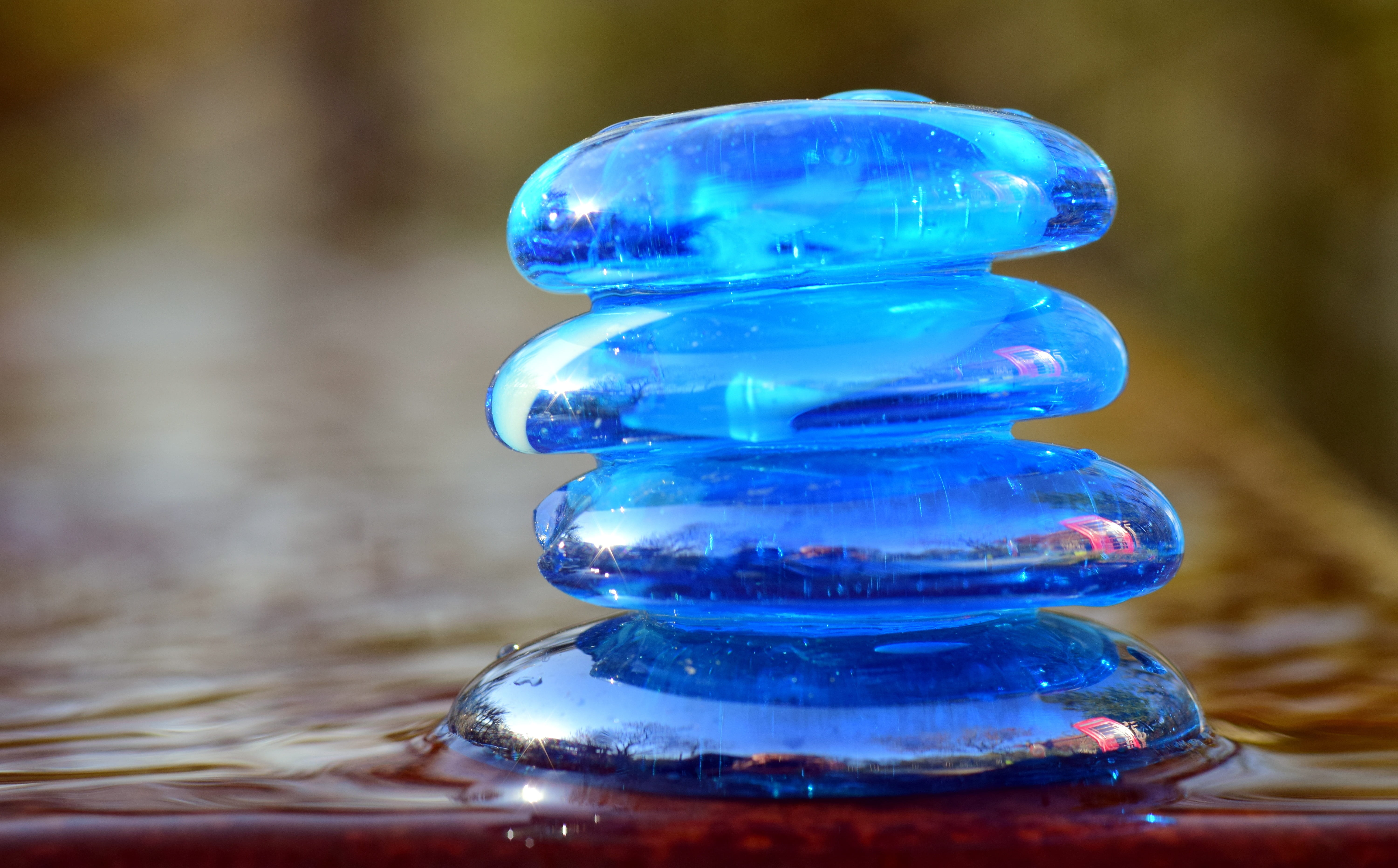 place, water, body, close-up, round, focus on foreground, no people, indoors, stone - object, about, recovery, four, translucent, selective focus, glass, HD Wallpaper