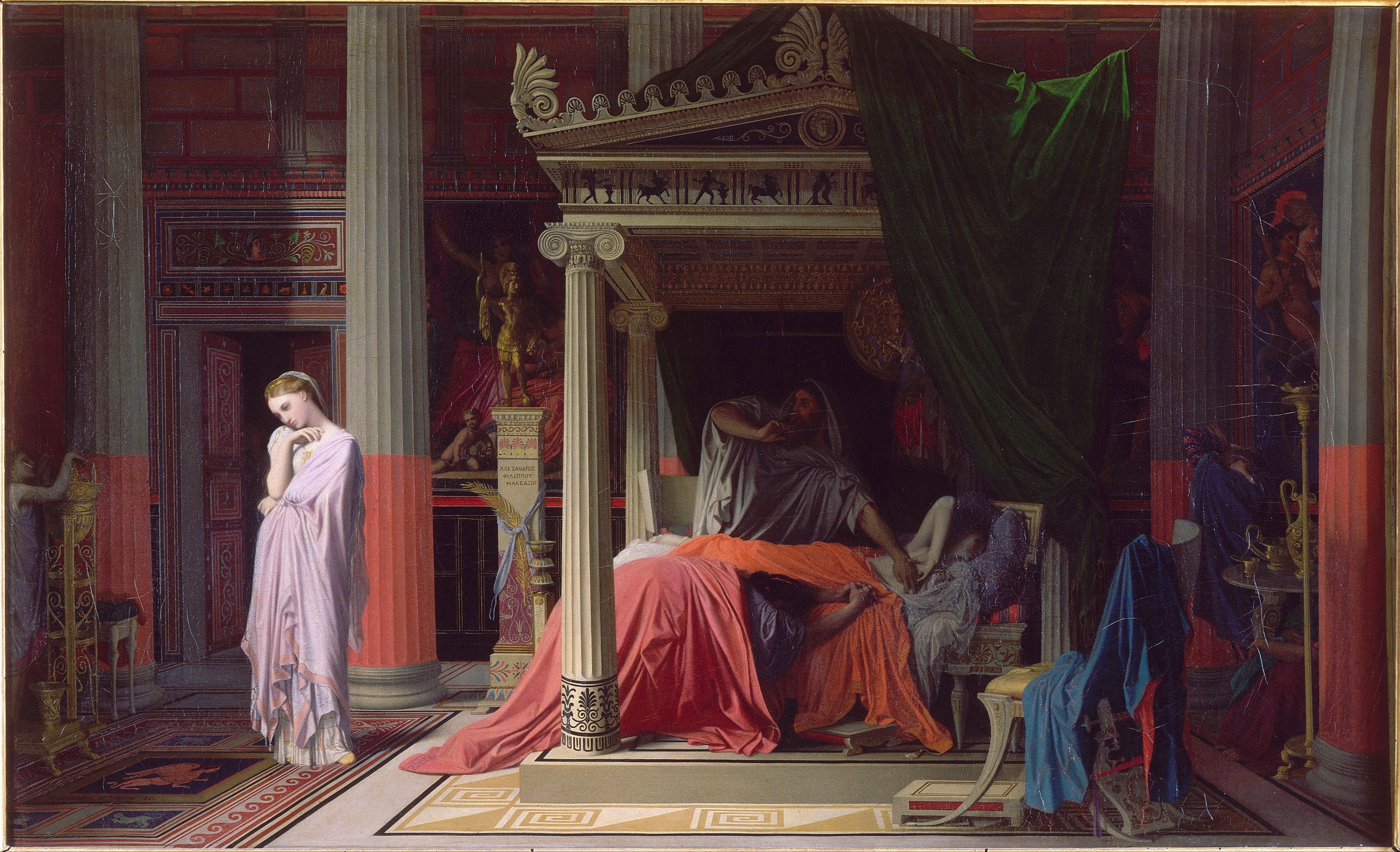 4K, Jean Auguste Dominique Ingres, The illness of Antiochus or Antiochus and stratonice, 1840, HD Wallpaper