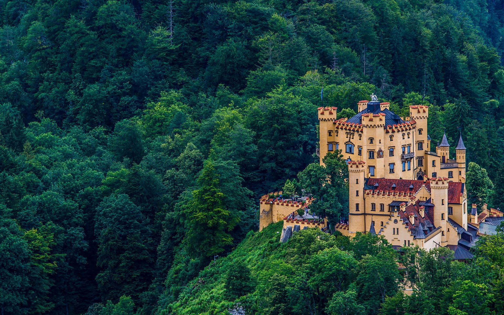 Schloss Hohenschwangau, 1080P, city, castle, Hohenschwangau, HD Wallpaper