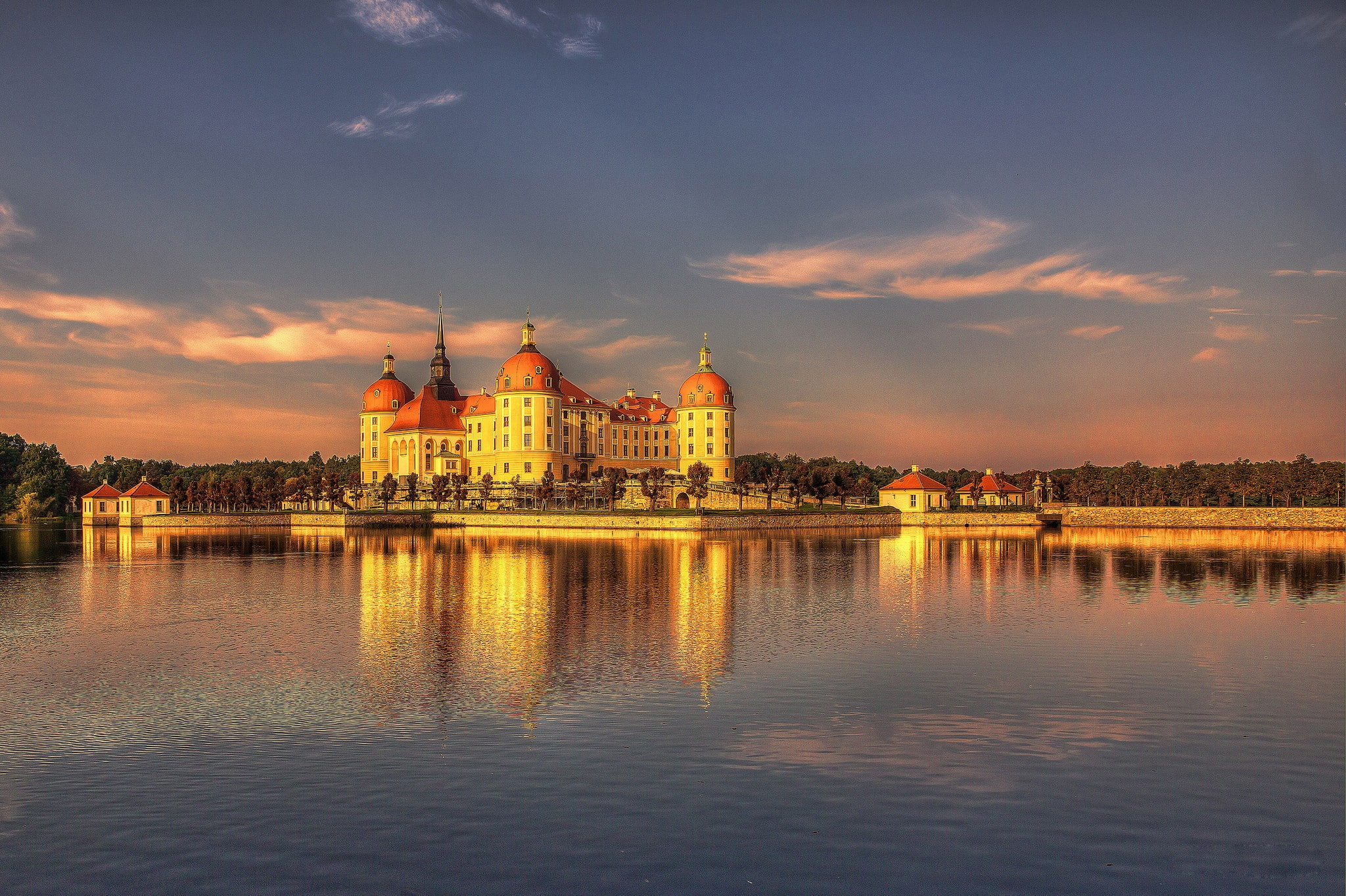 1080P, moritzburg castle, Germany, castle, HD Wallpaper