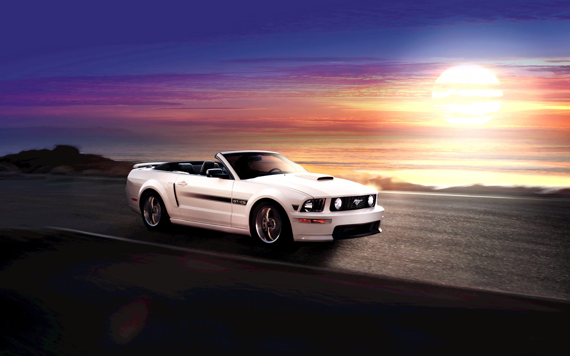 white, mustang, ford, 1080P, converible, HD Wallpaper