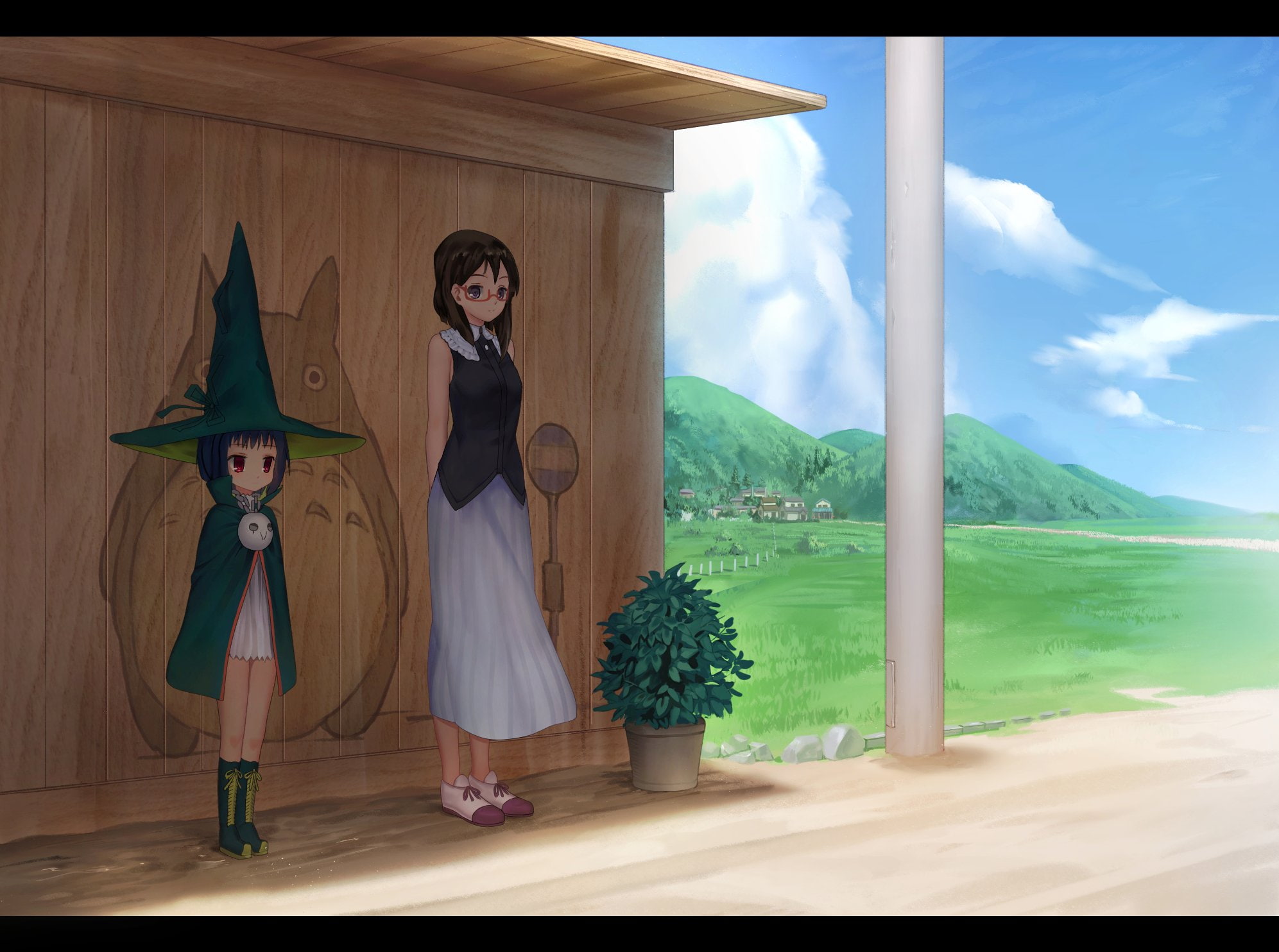 tonari, rurumo, totoro, mojiruka, glasses, majimoji, witch, 1080P, glasslip, tagme, nagamiya, lamase, sachi, maji, HD Wallpaper