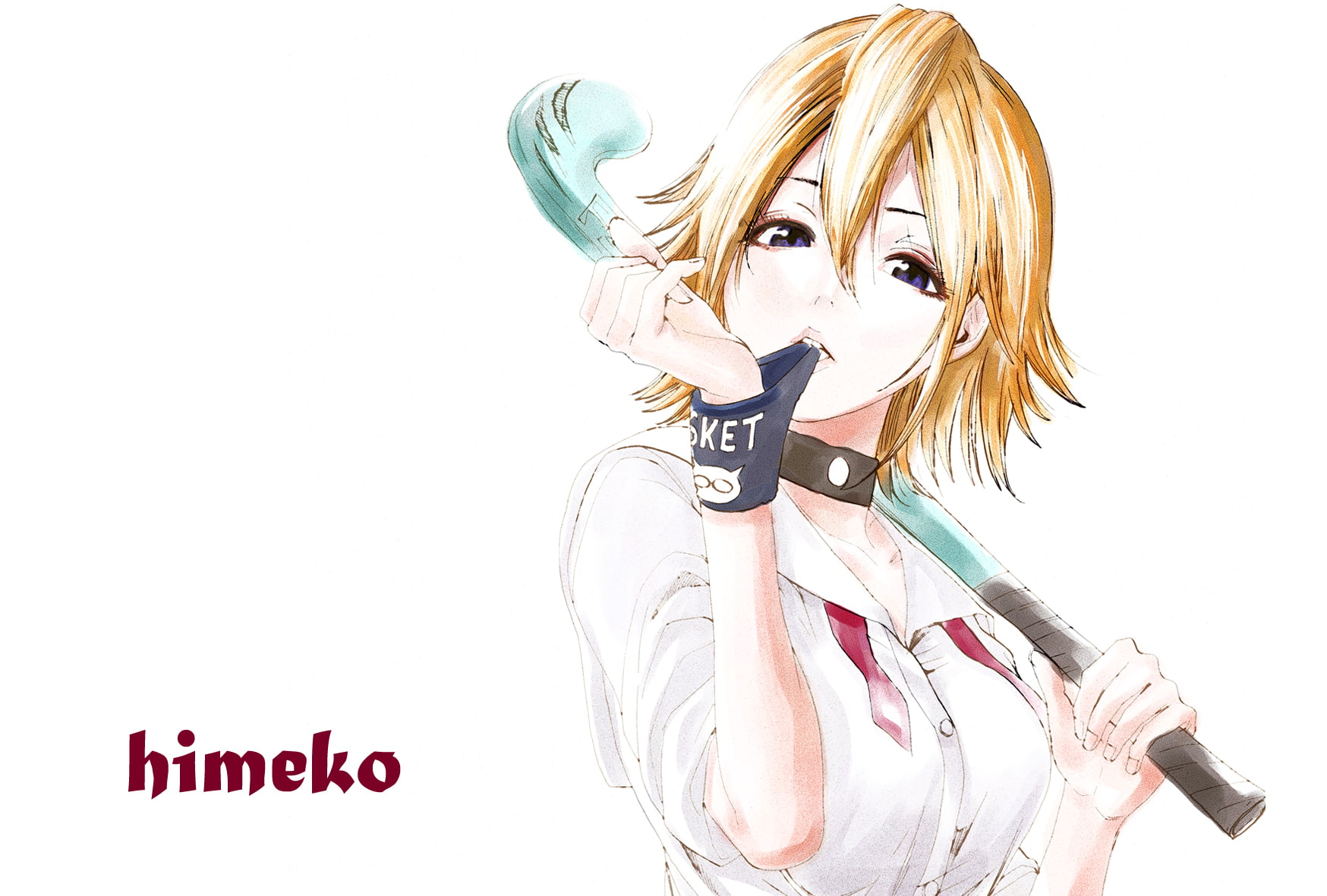 sagatsune, choker, short, blue, blonde, white, eyes, dance, hair, sket, 720P, hime, onizuka, HD Wallpaper