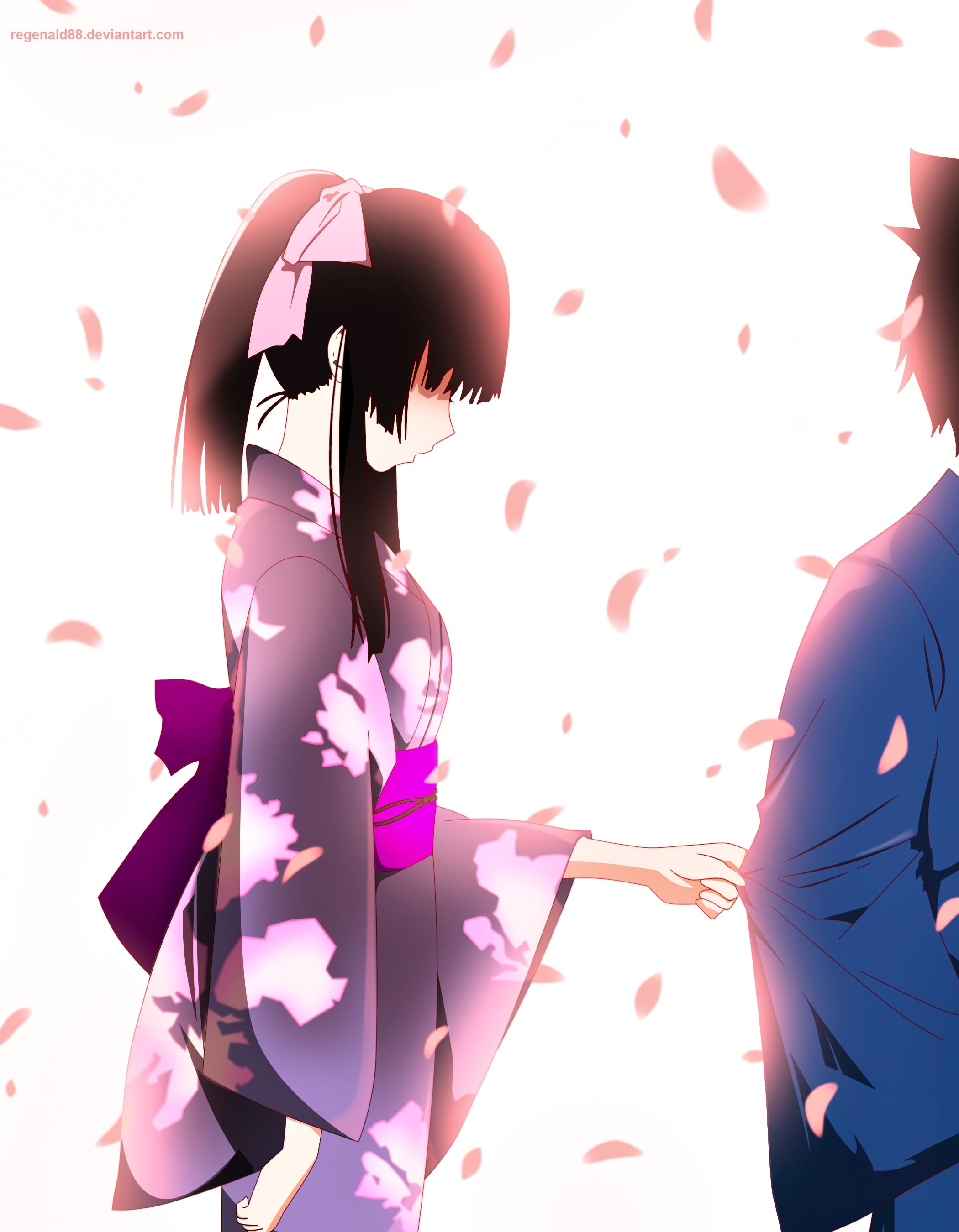 digital composite, adult, white background, young women, indoors, human body part, Sankarea, people, nature, silhouette, technology, anime girls, waist up, Phone HD Wallpaper