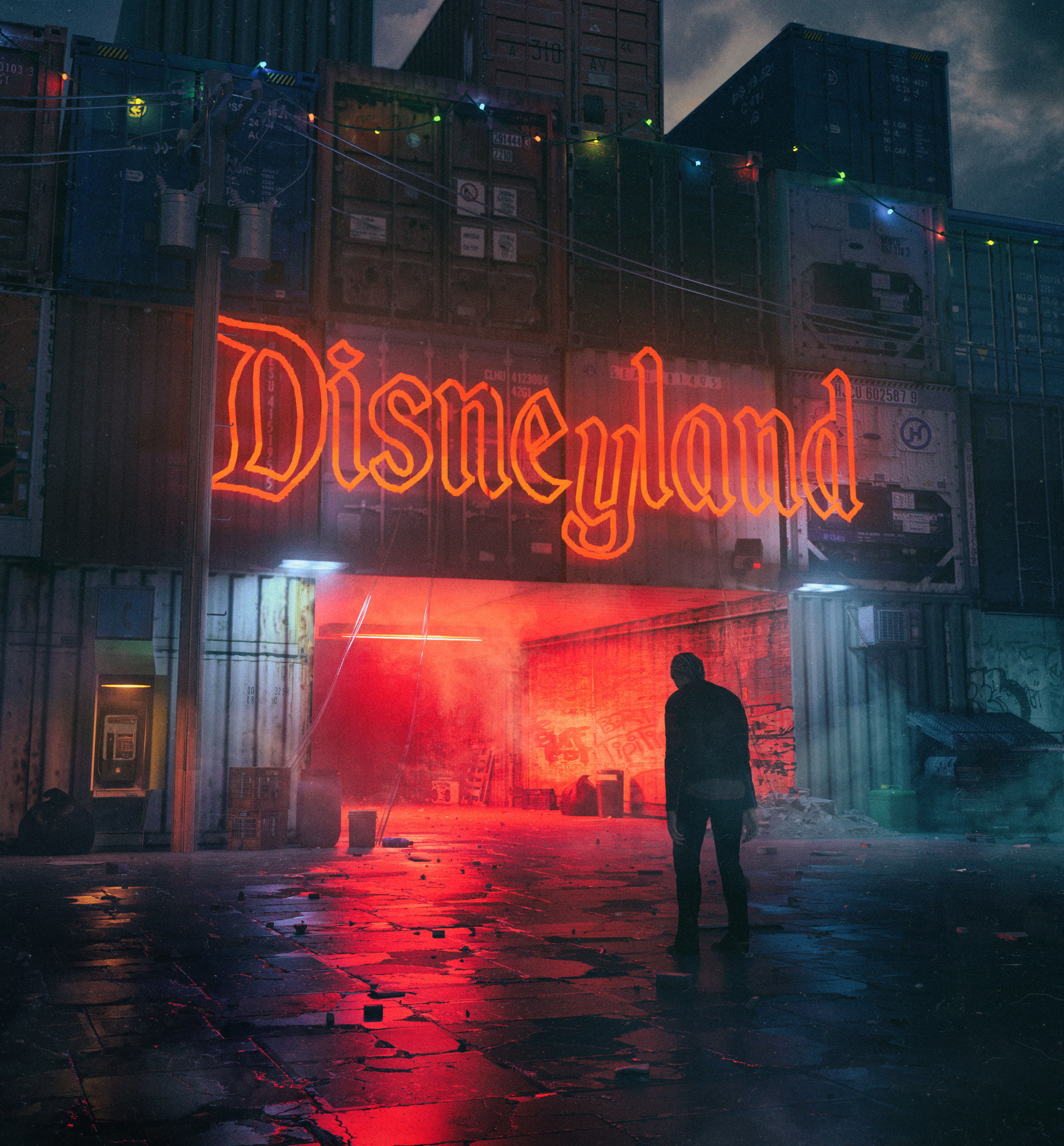 Disneyland, Neon sign, Alone, Dream, HD, 2K, Phone HD Wallpaper