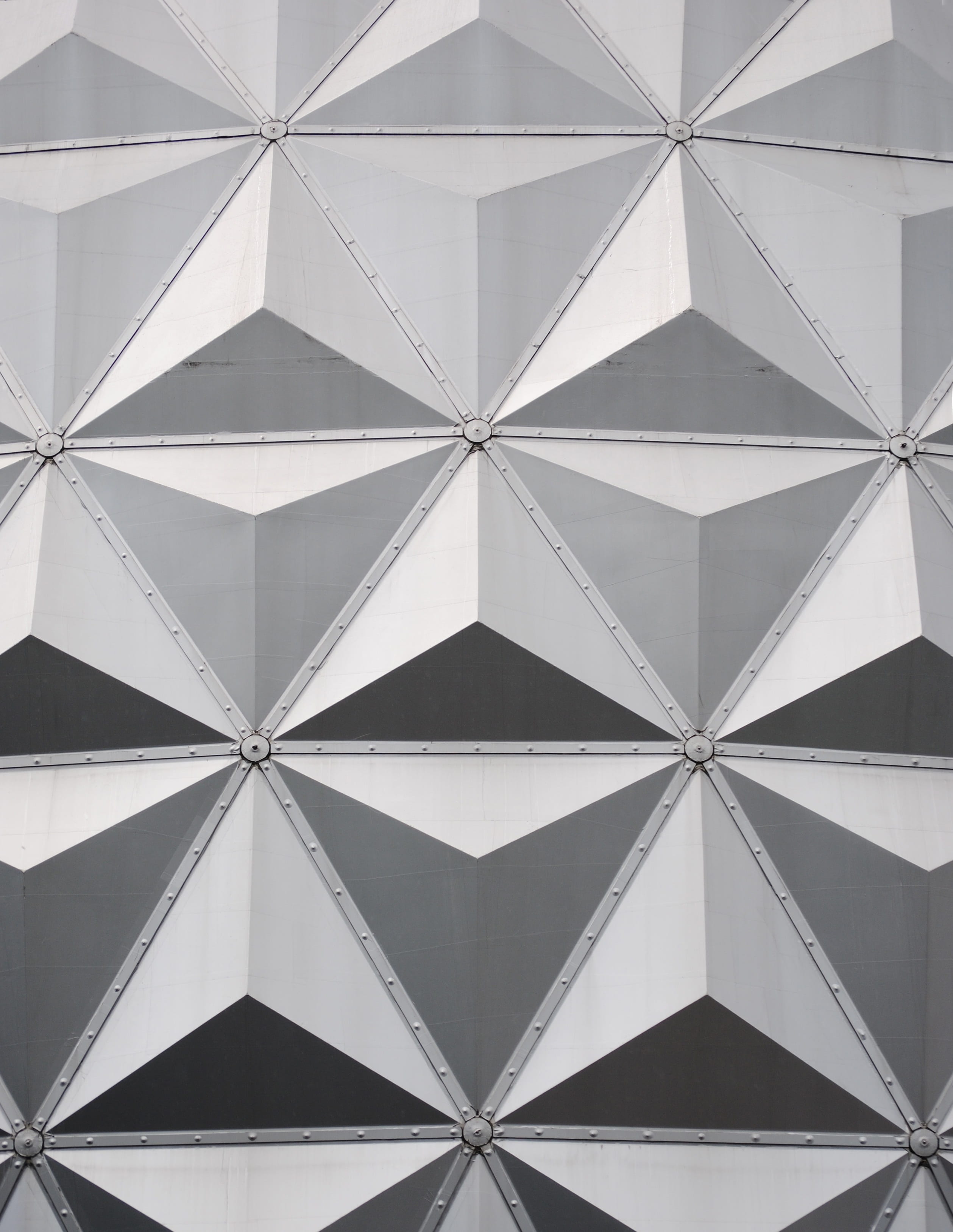 indoors, pattern, europa park, 2K, digital composite, directly below, creativity, architecture, backgrounds, grayscale, symmetry, built structure, geometric shape, Phone HD Wallpaper
