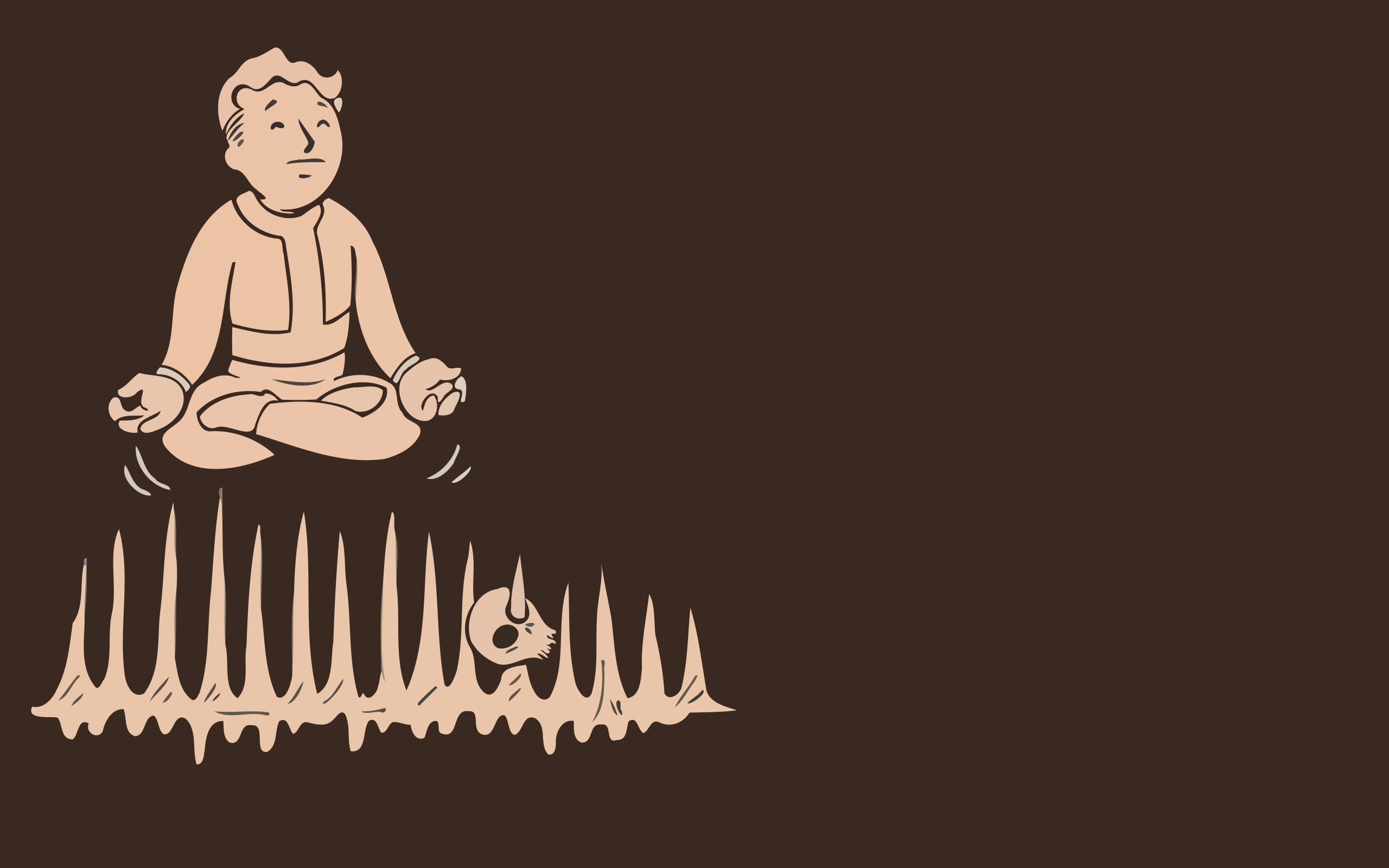 pip, simplistic, brown, vault, 2K, games, fallout, video, simple, boy, minimalistic, HD Wallpaper