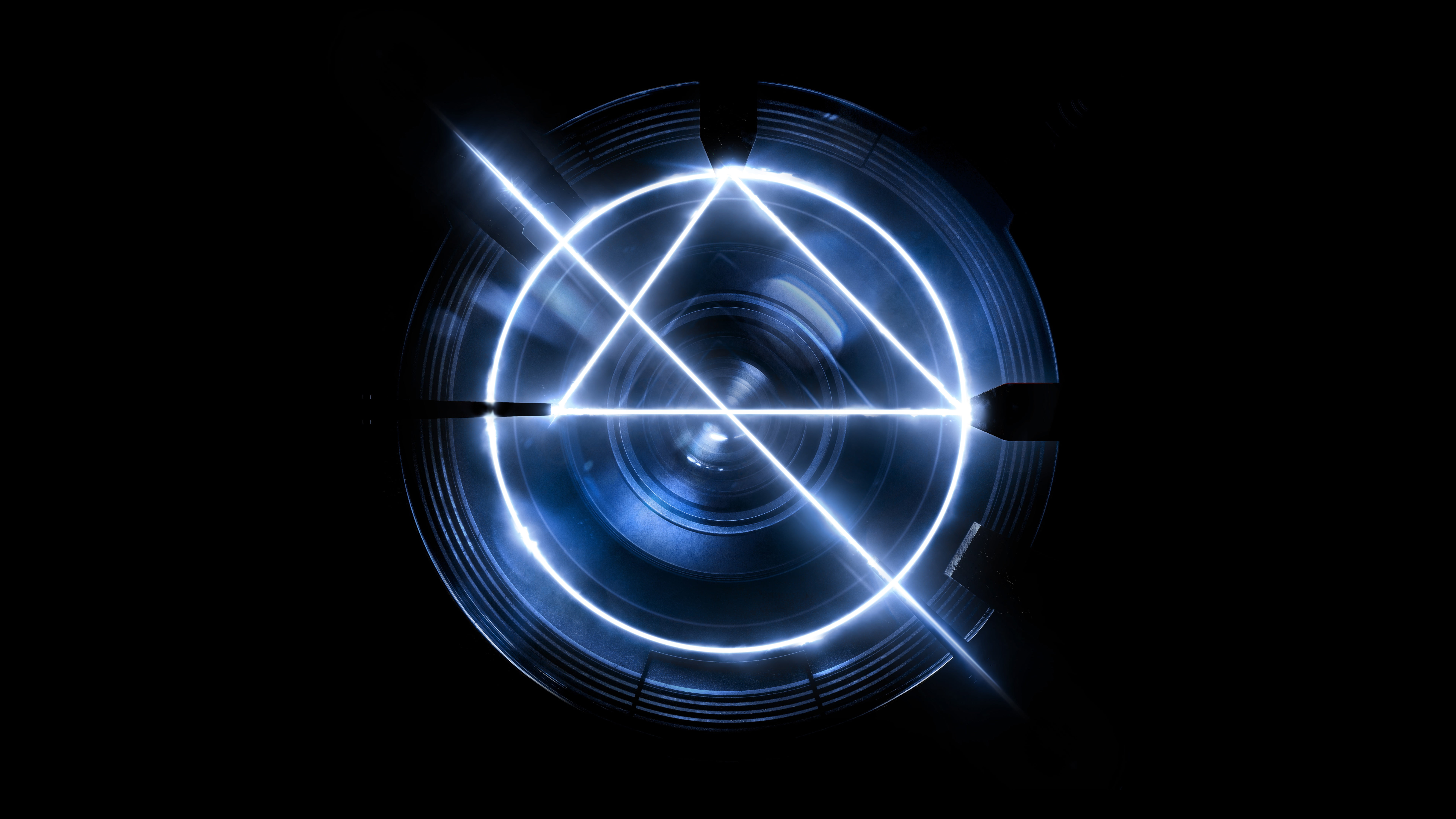 black background, black color, abstract, night, logo, motion, projection, arts culture and entertainment, illuminated, blue, nightlife, games, planet - space, HD Wallpaper