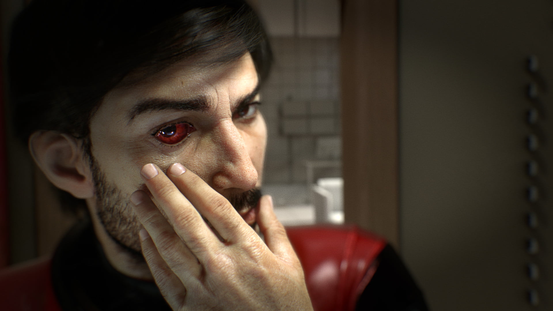 contemplation, 1080P, headshot, prey, body part, dark, indoors, human body part, hand, emotion, solitude, young adult, depression - sadness, portrait, HD Wallpaper