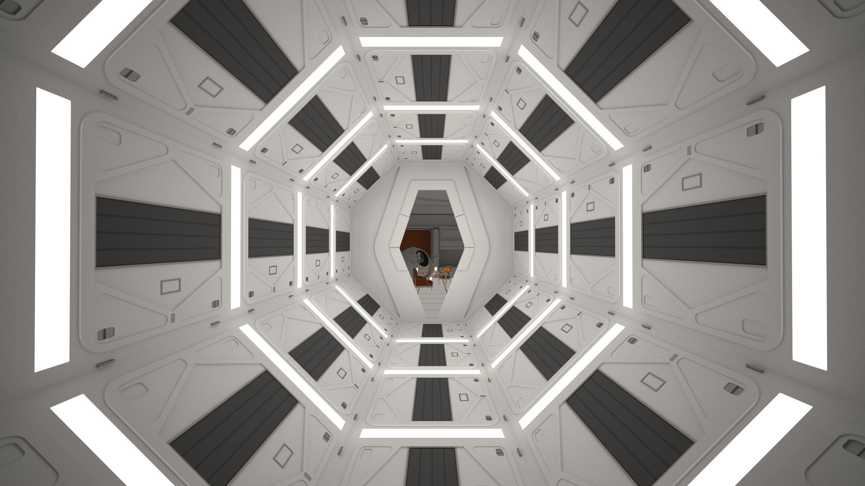 low angle view, illuminated, window, 2K, built structure, no people, design, ceiling, hexagon, directly below, light, 2880x1620 px, hanging, architectural feature, HD Wallpaper