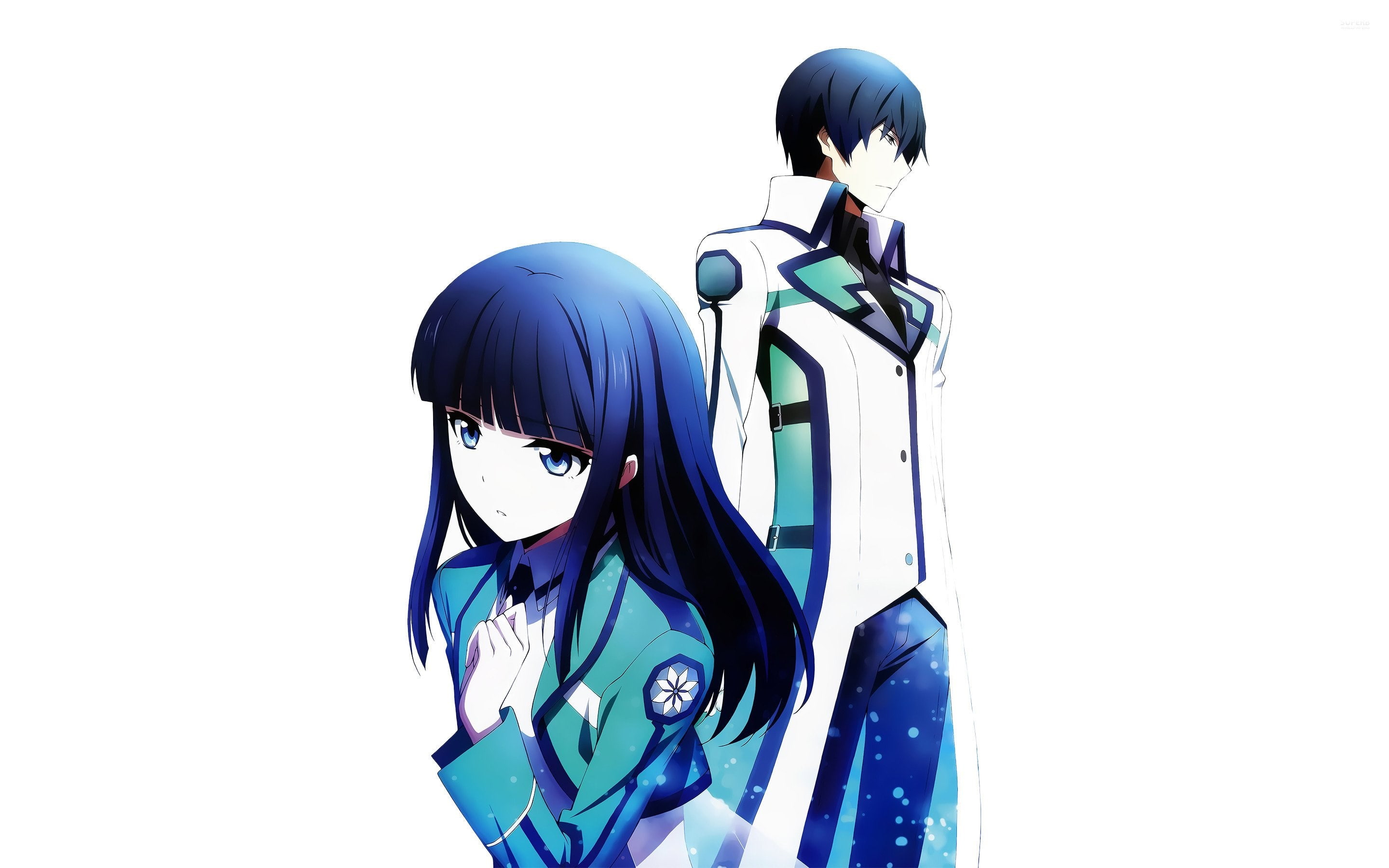 cut out, blue, young men, the irregular at magic high school, lifestyles, white background, 2K, standing, casual clothing, copy space, leisure activity, HD Wallpaper
