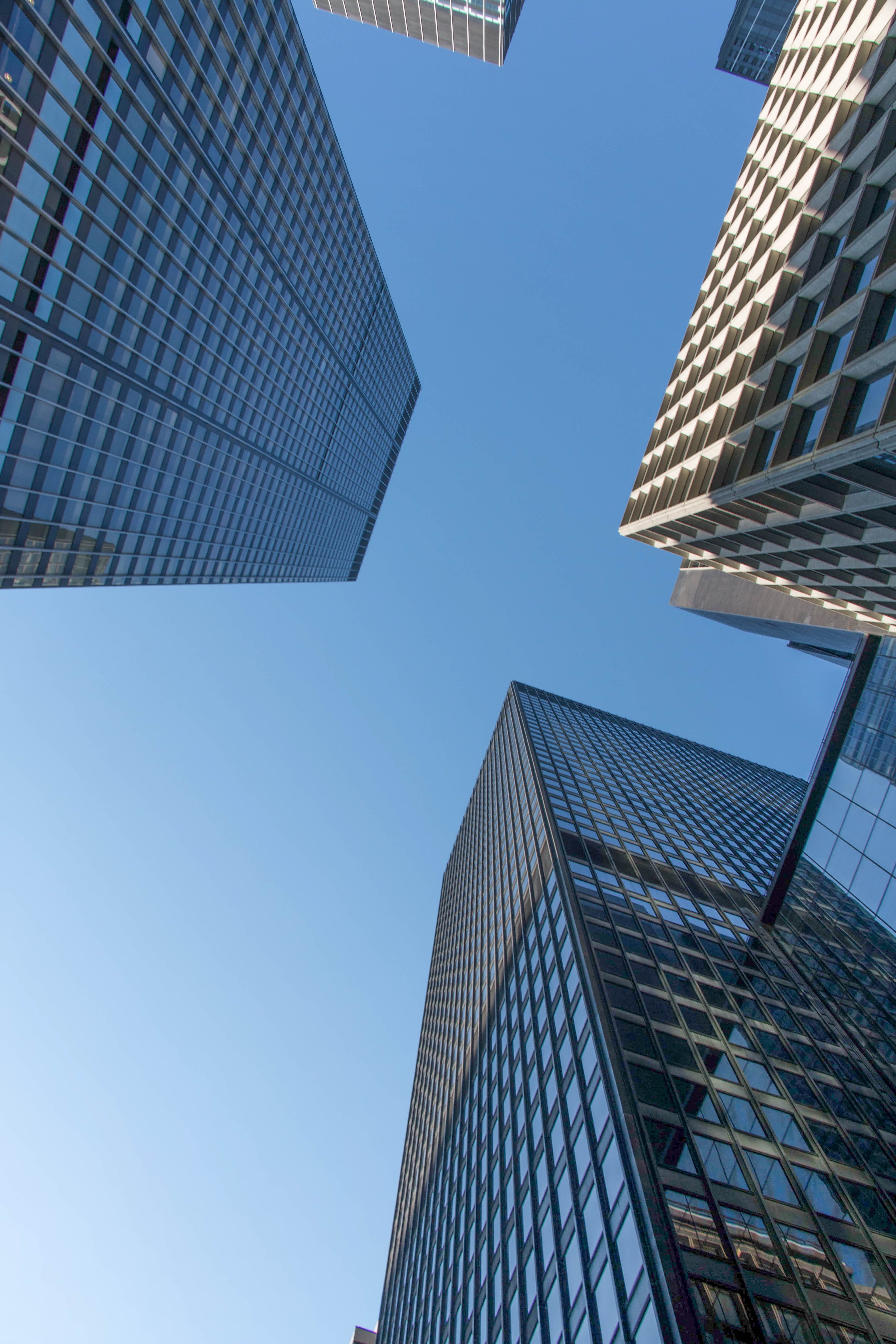 5K, nature, modern, united states, day, nyc, no people, building, financial district, tower, glass - material, tall - high, blue, new york, sky, urban, Phone HD Wallpaper