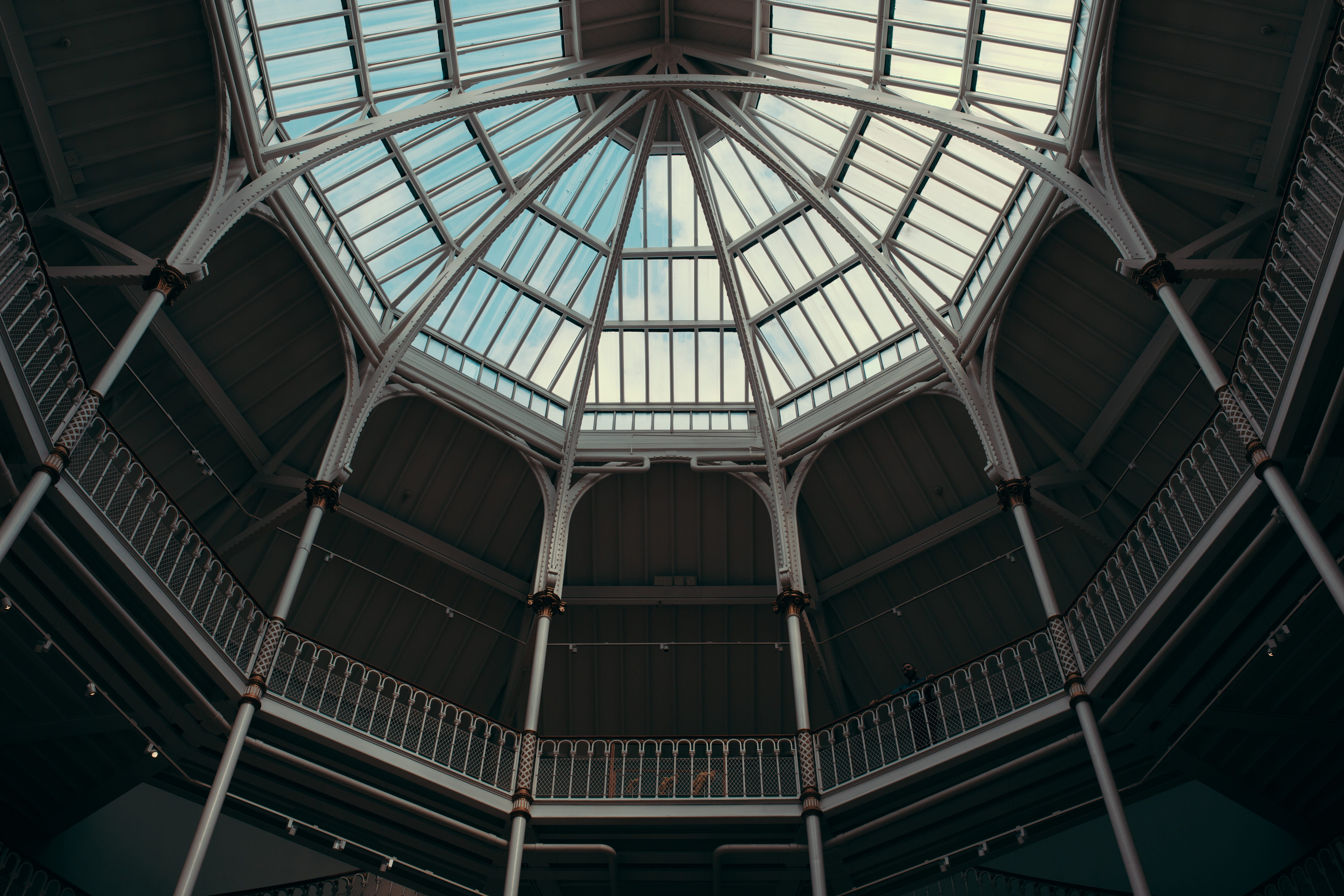 indoors, building, window, geometric shape, day, glass - material, 5K, built structure, directly below, sky, edinburgh, sunlight, architectural feature, HD Wallpaper