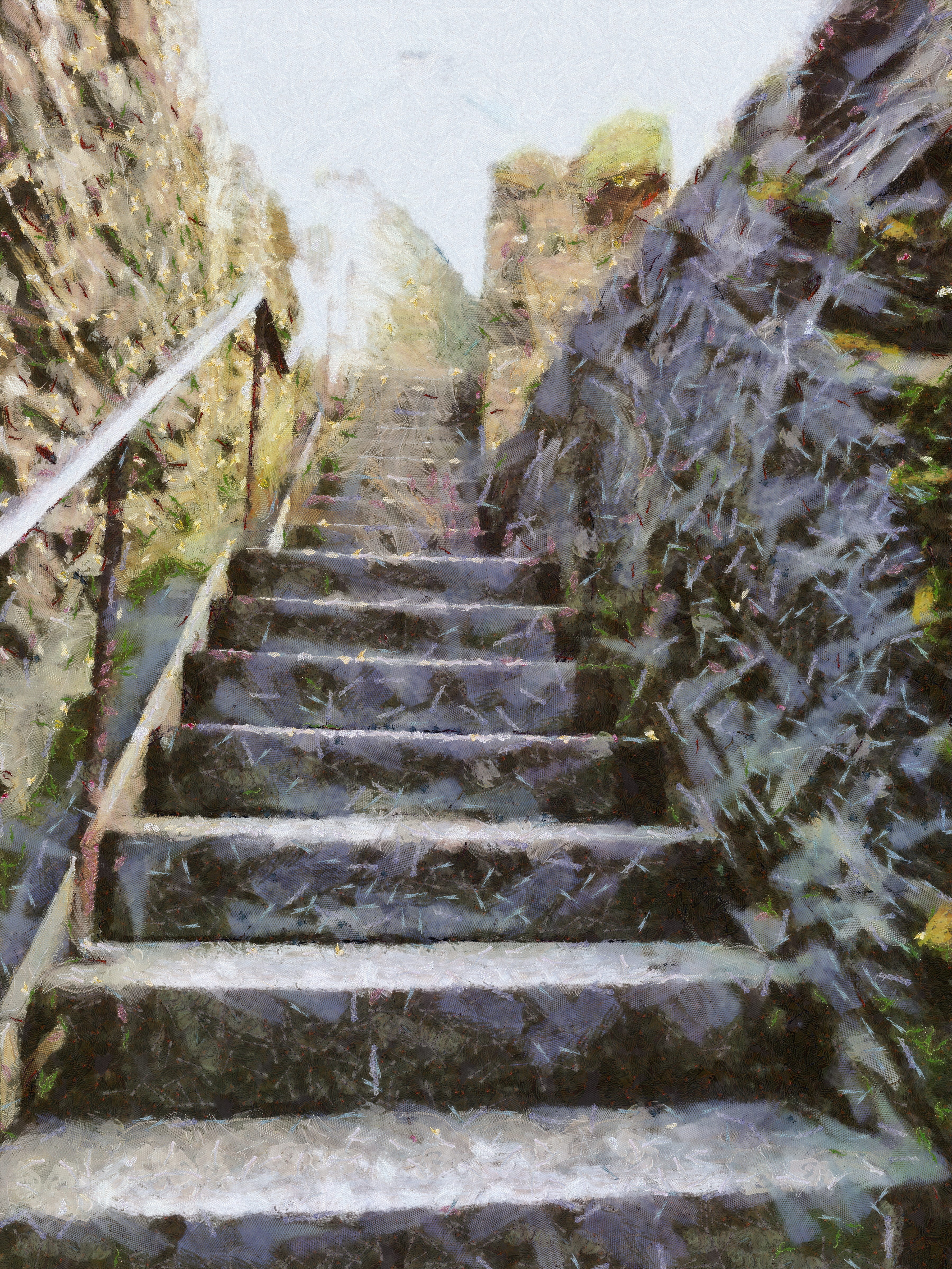 Stairs, day, outdoors, Stairway, no People, Architecture, leadership, steep, staircase, building, empty, wall, Steps, plant, in a row, solid, climb, direction, Phone HD Wallpaper
