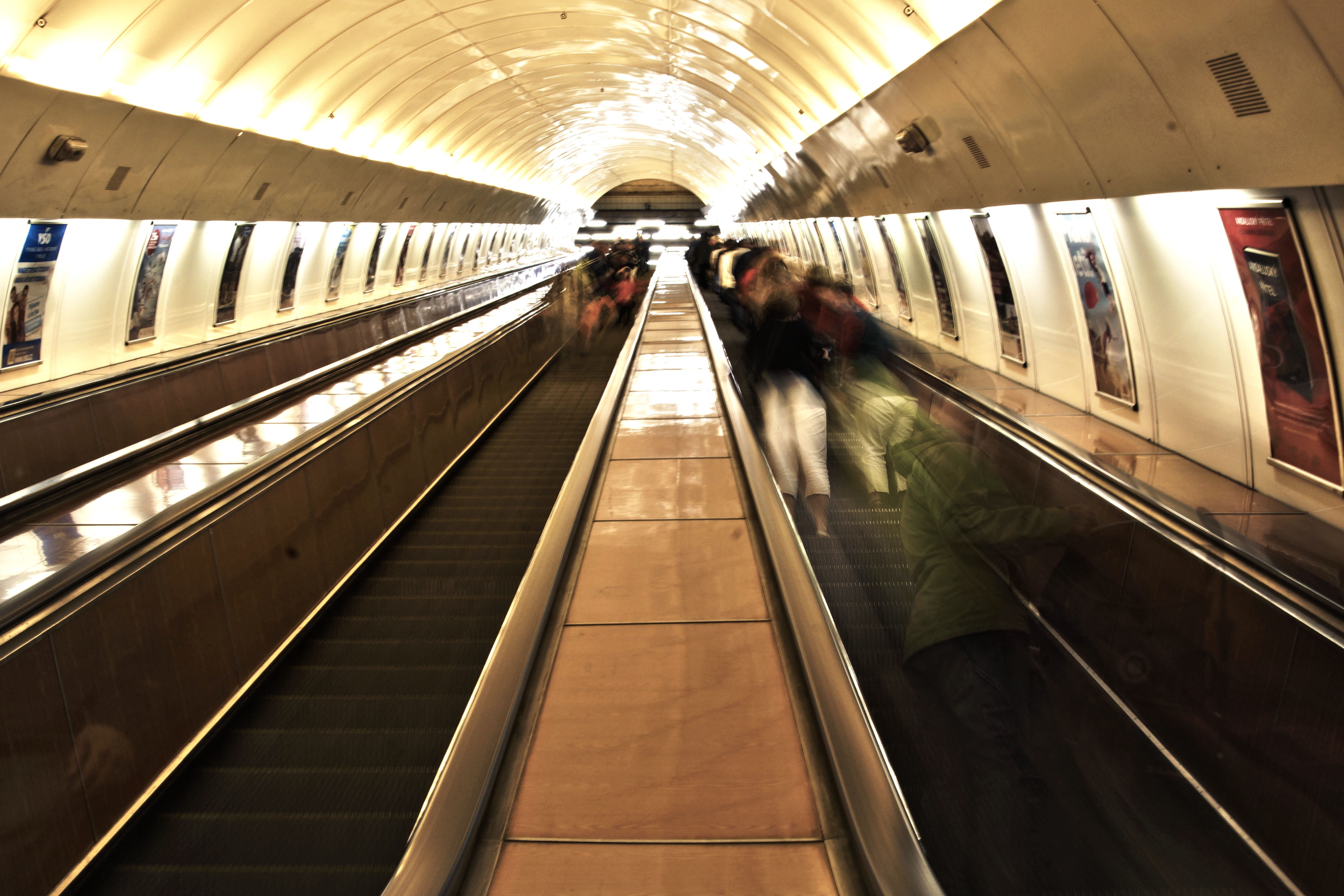 modern, technology, indoors, travel, posters, mode of transportation, diminishing perspective, incidental people, lifestyles, 5K, people, urban, metro, HD Wallpaper