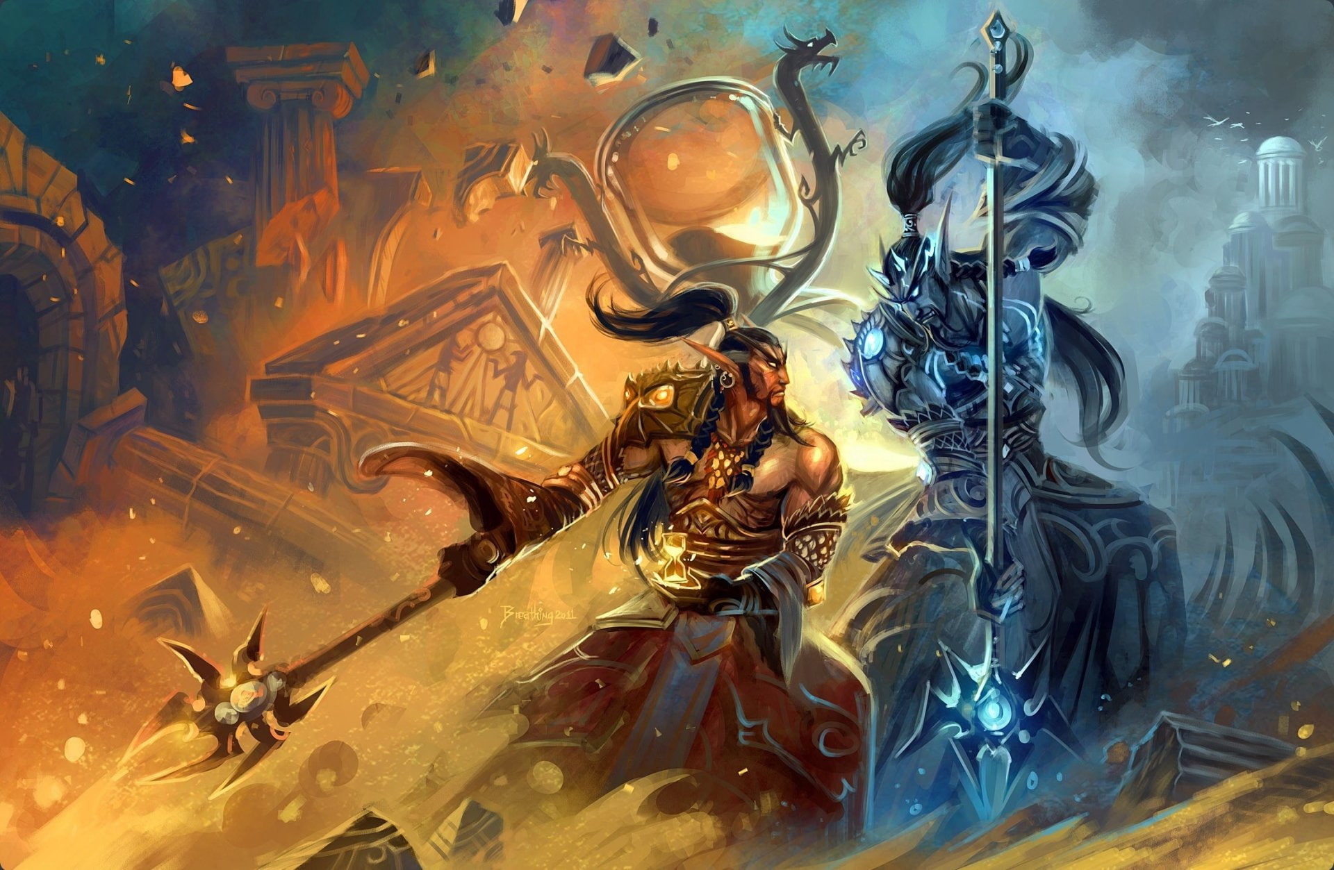 World Of Warcraft, Sorcerer, Warrior, Warcraft, Mage, Wizard, 1080P, Magic, HD Wallpaper