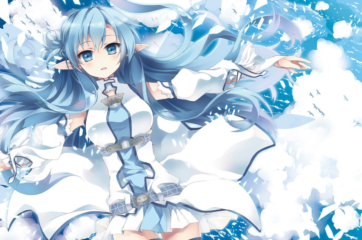 480P, anime sword art online alfheim online undine blue eyes blue hair long hair, HD Wallpaper