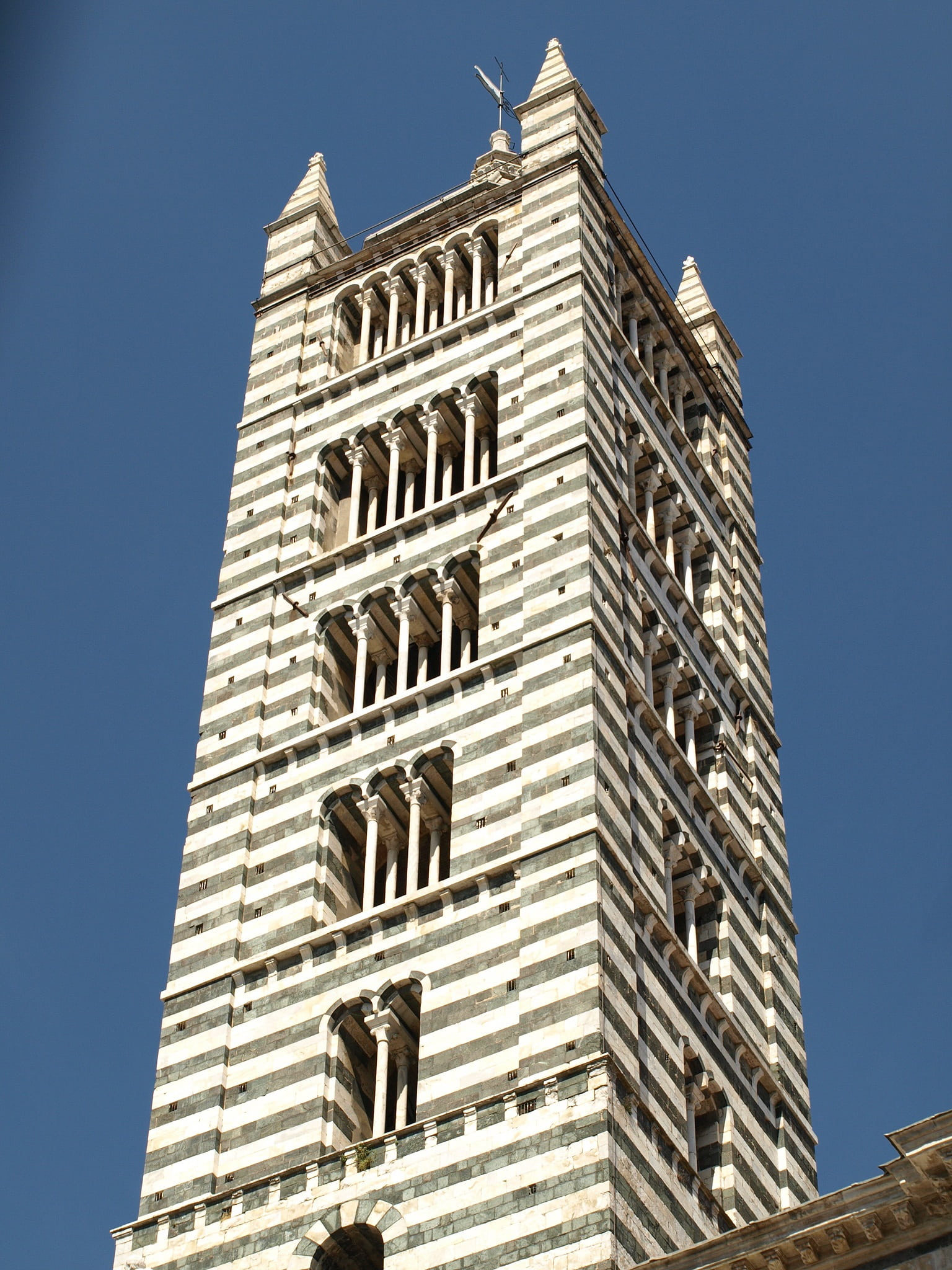 sky, siena, blue, built Structure, summer, no people, building, belief, building Exterior, low angle view, history, spirituality, place of worship, nature, Phone HD Wallpaper