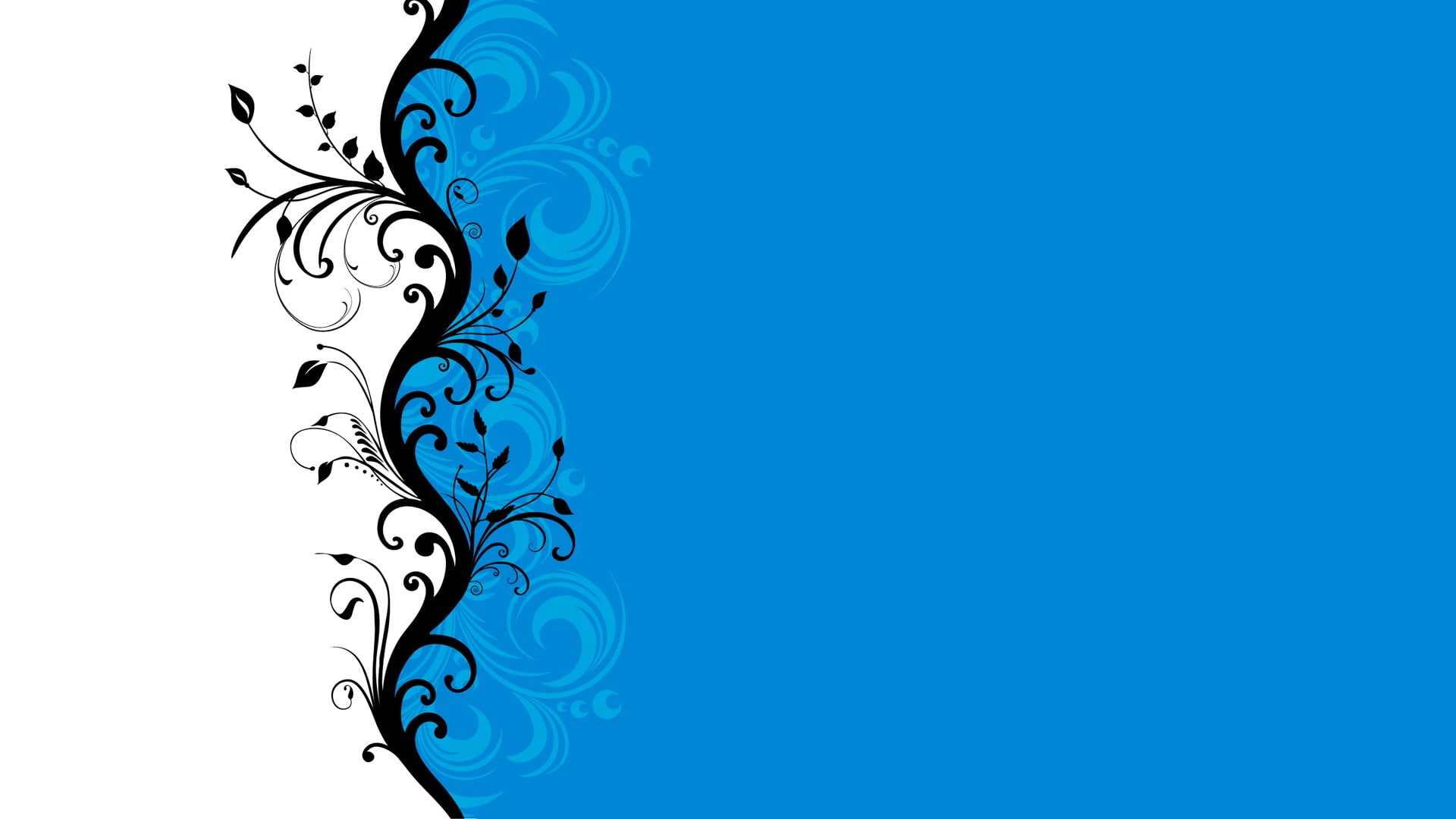 blue, hd, abstract, digital/artwork, white, 1080P, vine, HD Wallpaper