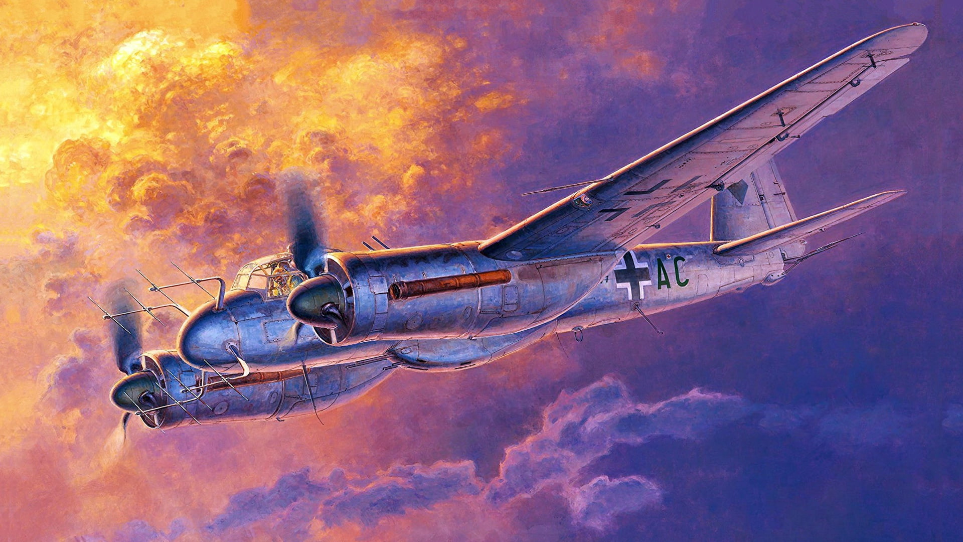 Night Jager, Luftwaffe, night fighter, 1080P, Junkers Ju88G-6, HD Wallpaper