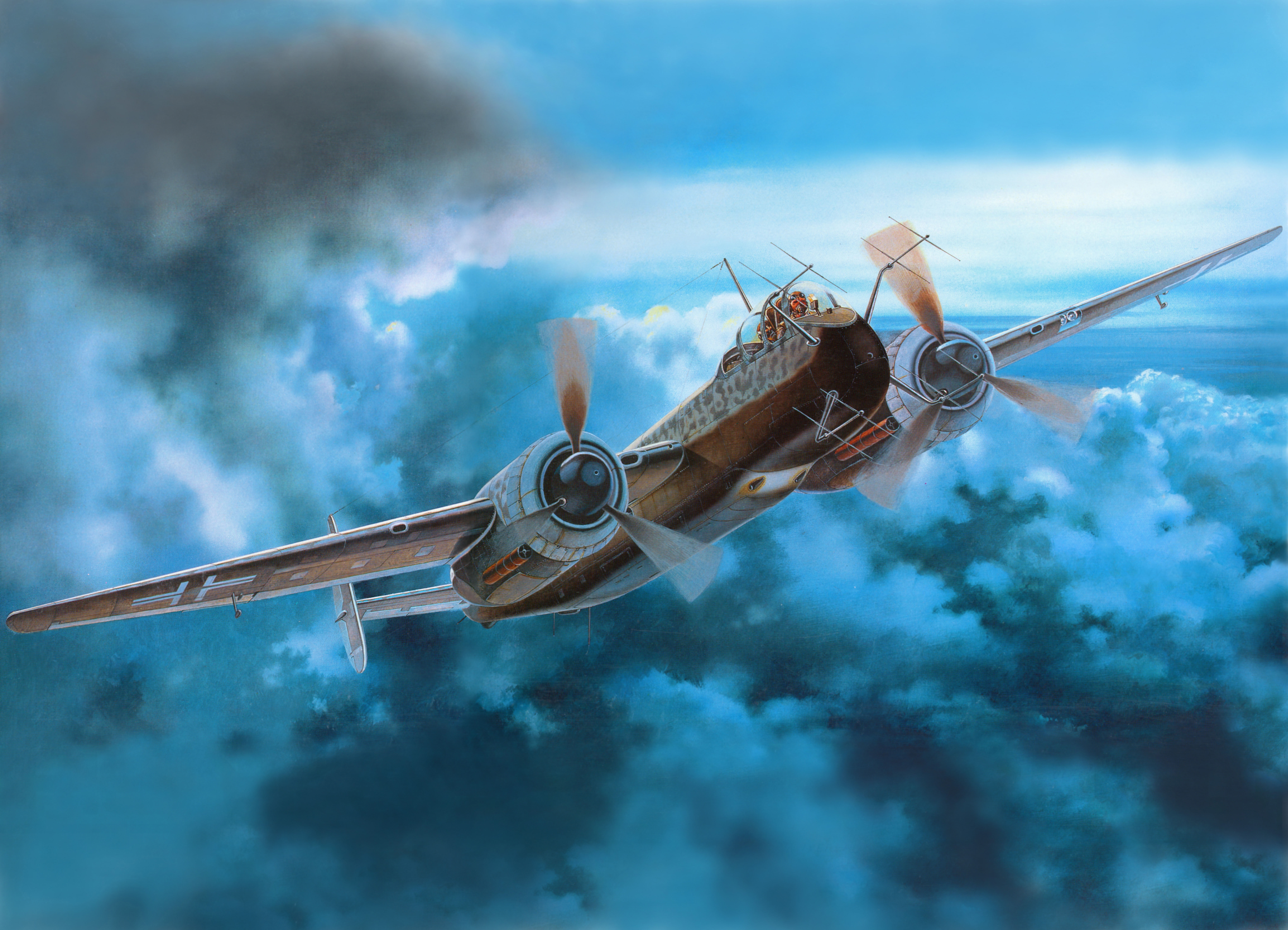 FuG 212, Heinkel, Air force, 8K, (Owl), Night, P.1060, Radar, Figure, Lichtenstein С1, Fighter, Non-219A-7/R-4, (Uhu), German, HD Wallpaper