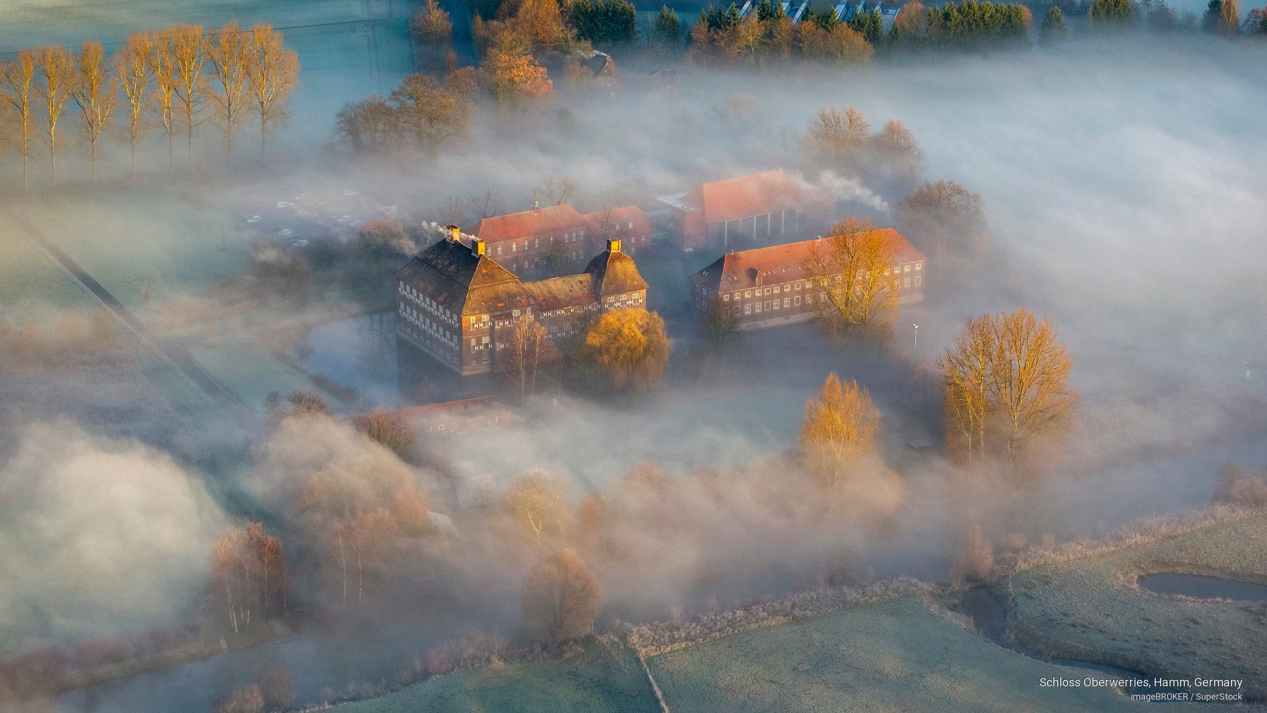 germany, Architecture, schloss, 2K, oberwerries, hamm, HD Wallpaper