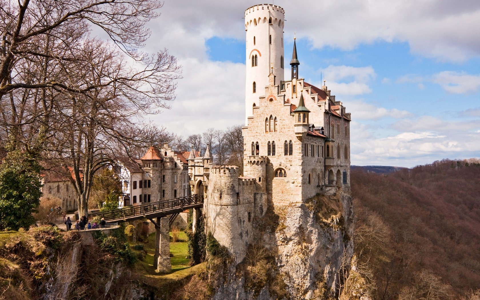 art, castle, lichtenstein, nature, 720P, mountains, castles, medieval, germany, x, hd, HD Wallpaper