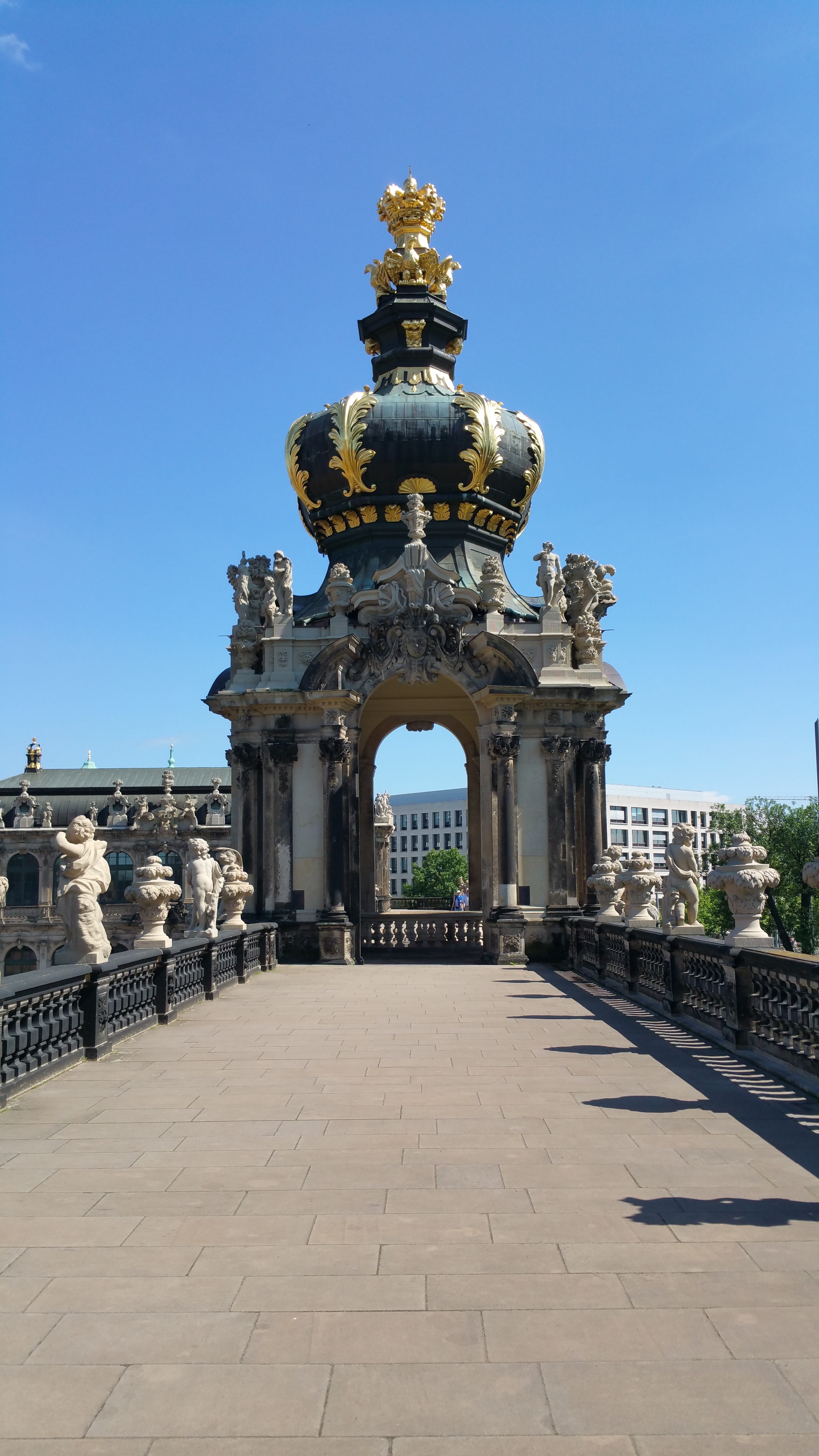 outdoors, ancient civilization, place of worship, germany, dresden, statue, nature, built structure, kronentor, architecture, ornate, belief, religion, Phone HD Wallpaper