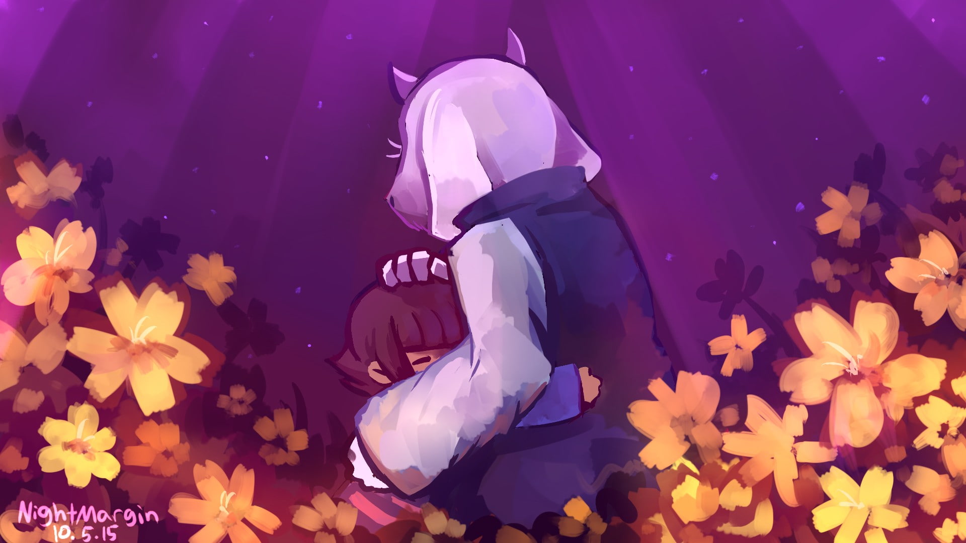 1080P, Toriel, Frisk, Undertale, HD Wallpaper