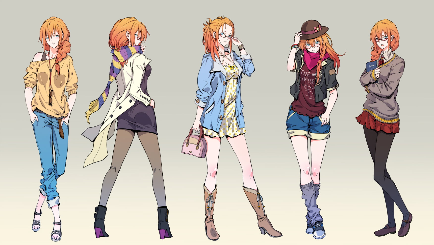 720P, anime, front view, group of people, anime girls, original characters, multiple image, women, digital composite, adult, men, studio shot, cut out, HD Wallpaper