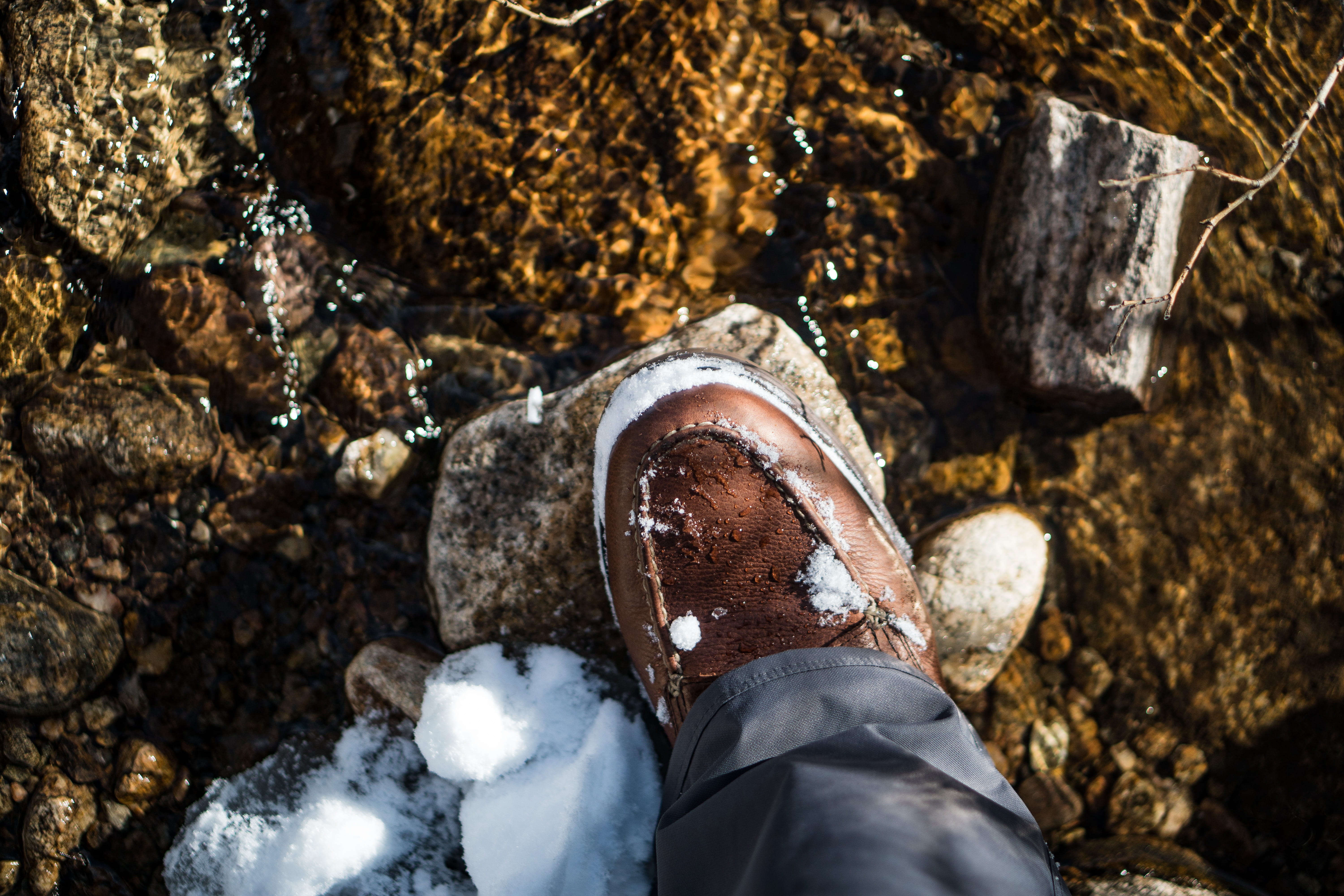 human foot, fitness, autumn, hike, finger, unrecognizable person, human limb, limb, forest, brown, georgetown, one person, low section, stream, personal perspective, HD Wallpaper