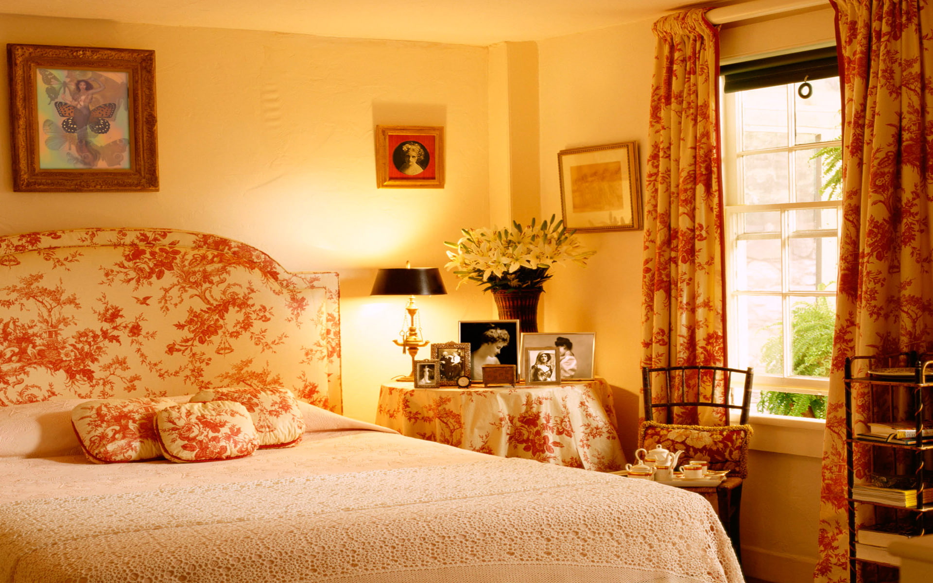 window, bed, cozy, home interior, domestic room, electric lamp, bedroom, living room, lighting equipment, luxury, country style, wealth, interior, house, HD Wallpaper