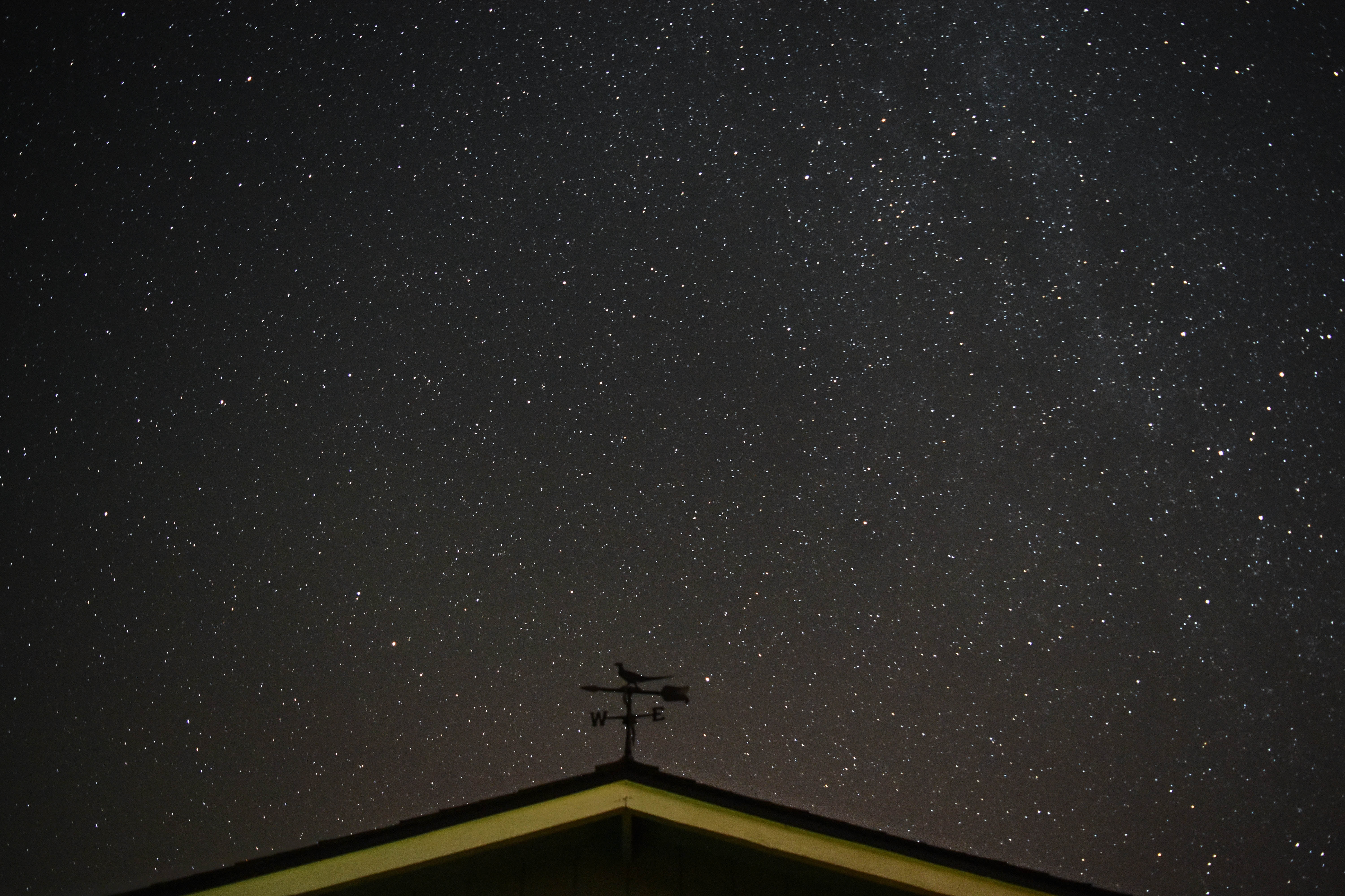 space and astronomy, space, building exterior, cross, built structure, religion, scenics - nature, sky, architecture, no people, starry sky, 5K, belief, HD Wallpaper