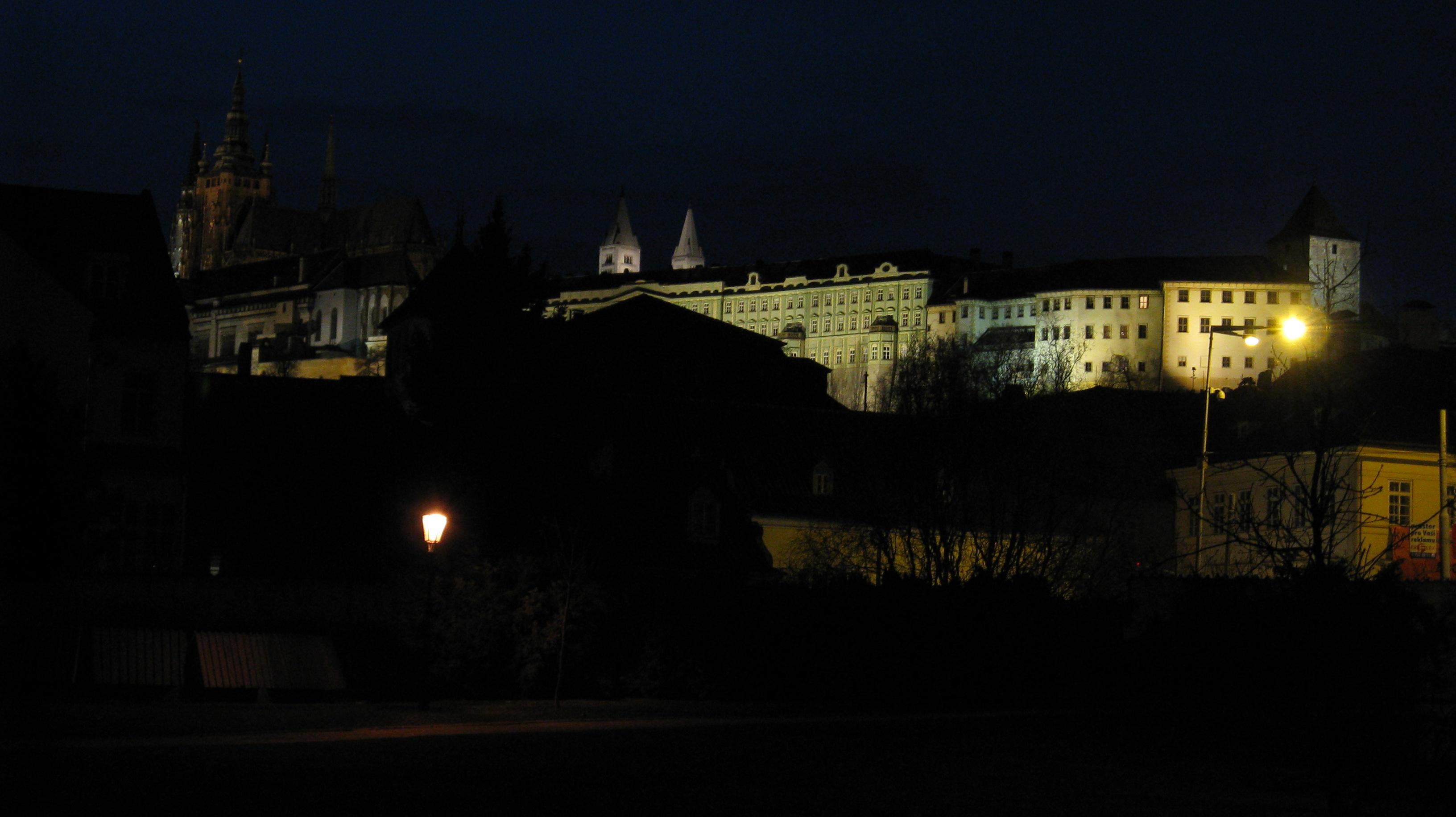 night, 2K, prague, castle, hradschin, HD Wallpaper